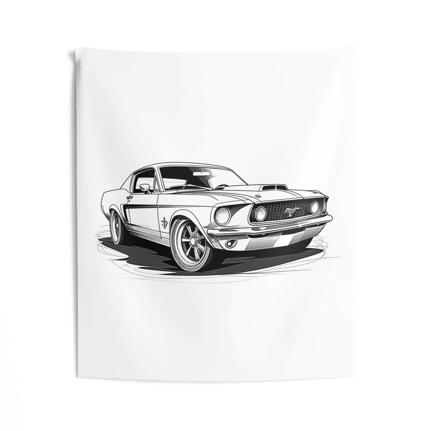 Indoor Wall Tapestries Coloring Kit with 10 Fabric Markers - Classic Car