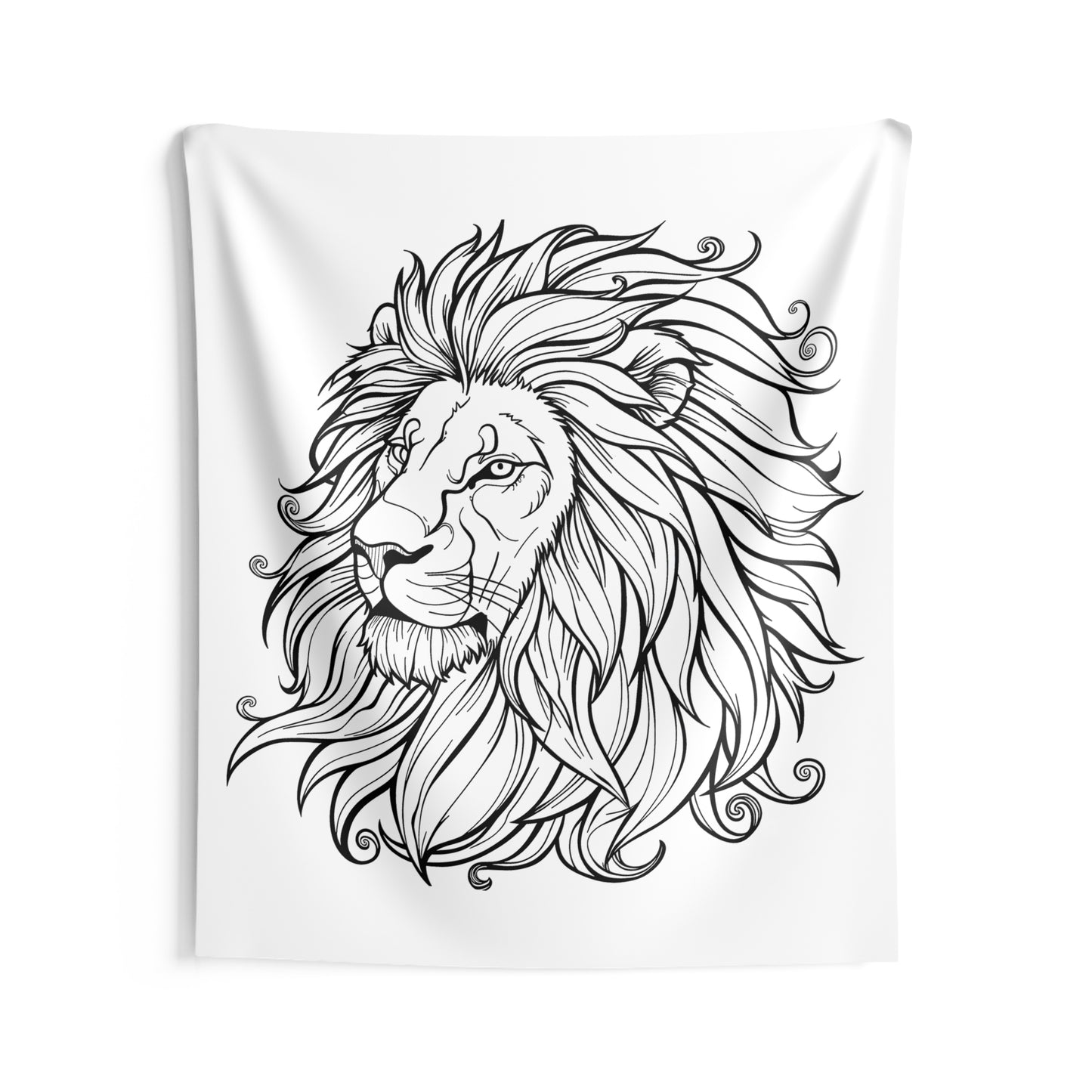 Indoor Wall Tapestries Coloring Kit with 10 Fabric Markers - Lion