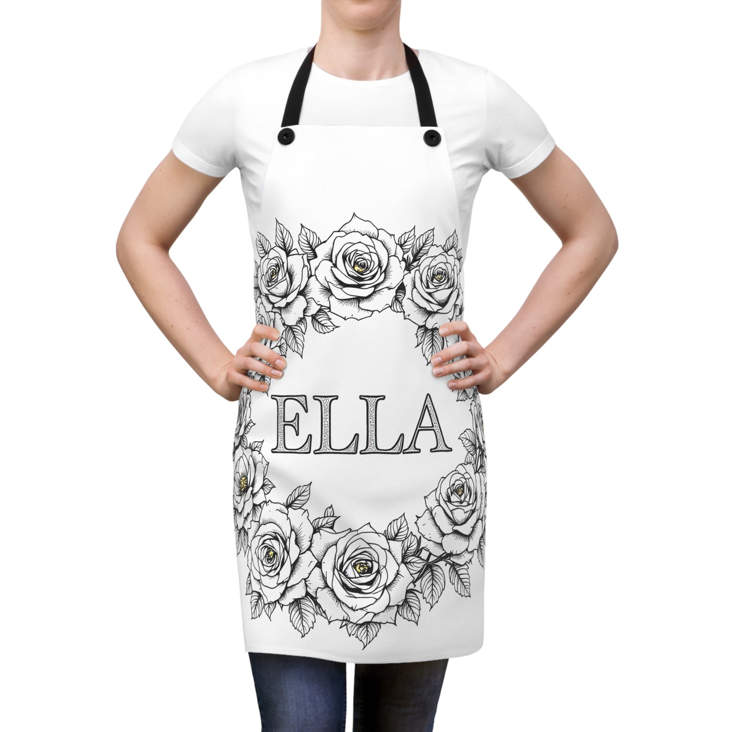 Apron Coloring Kit with 10 Fabric Markers - Floral Wreath