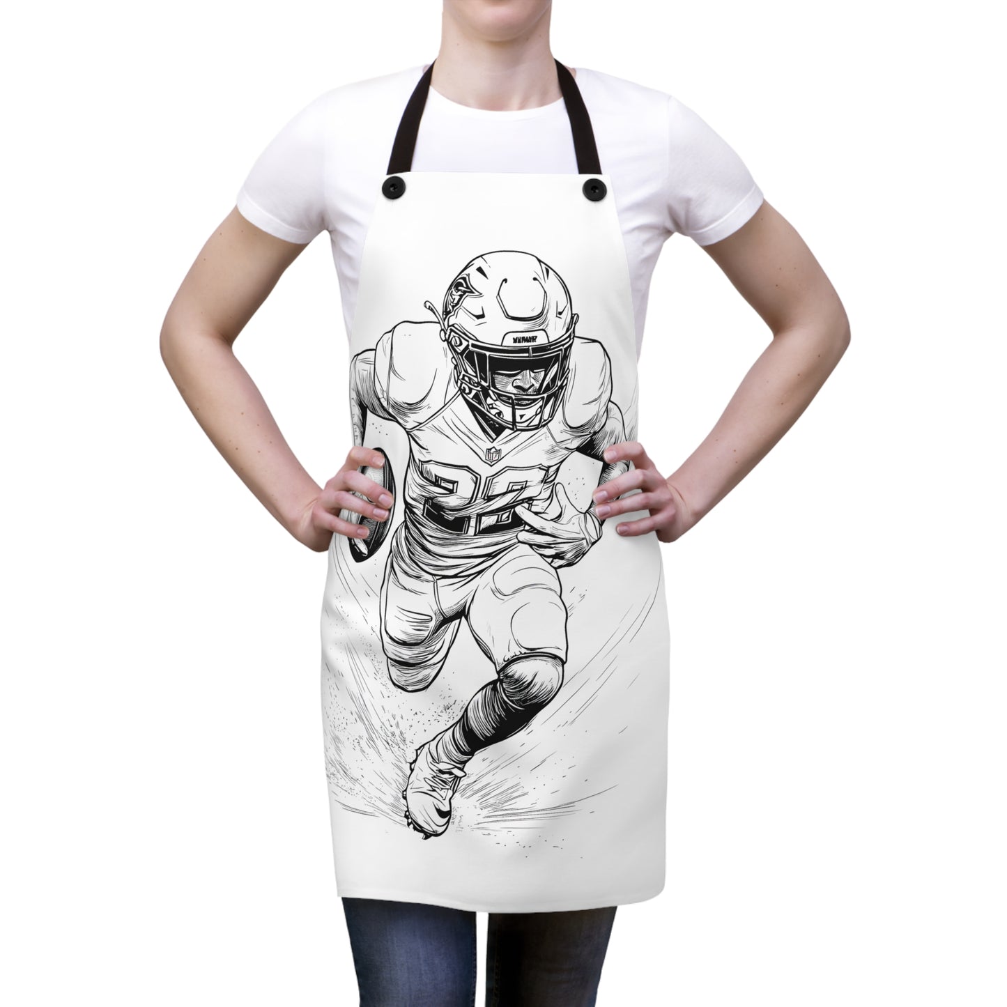 Apron Coloring Kit with 10 Fabric Markers - American Football