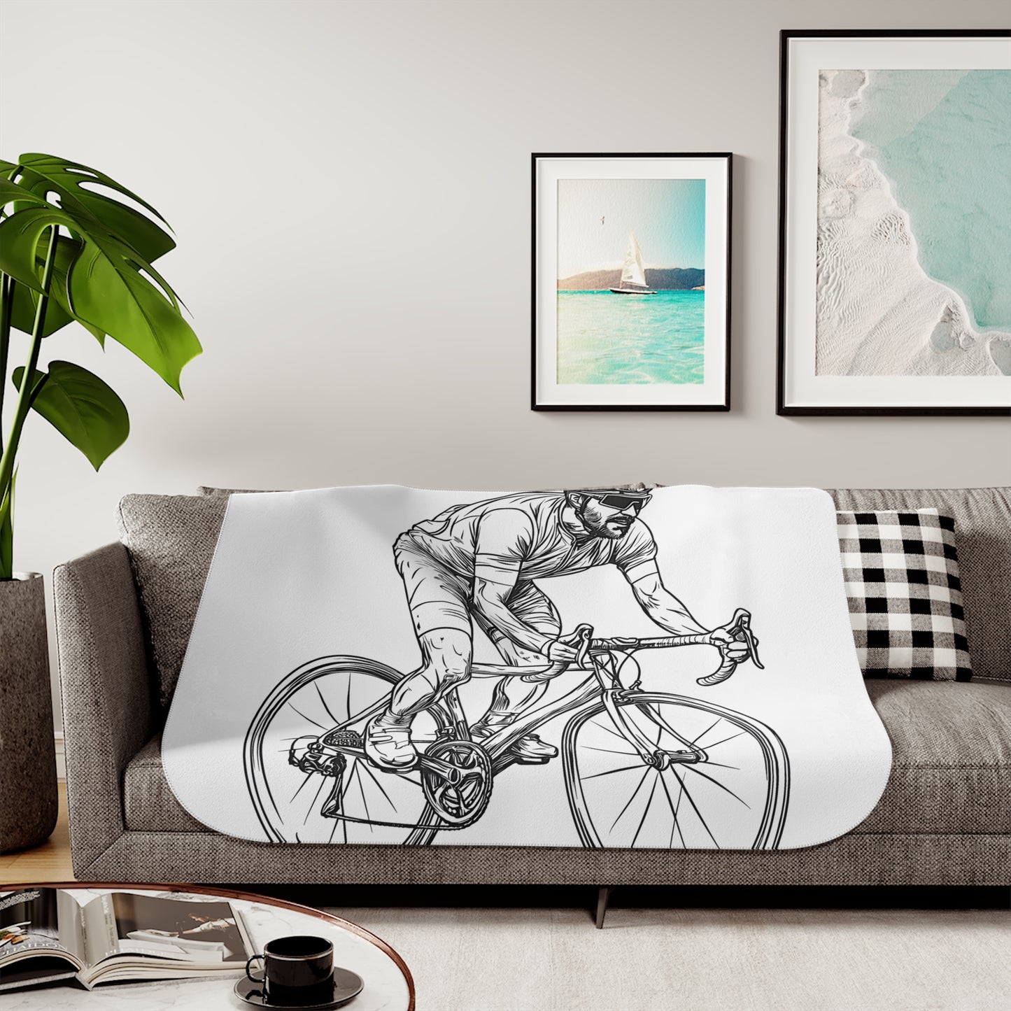 Blanket Coloring Kit with 10 Fabric Markers - Road Bicycle Racer