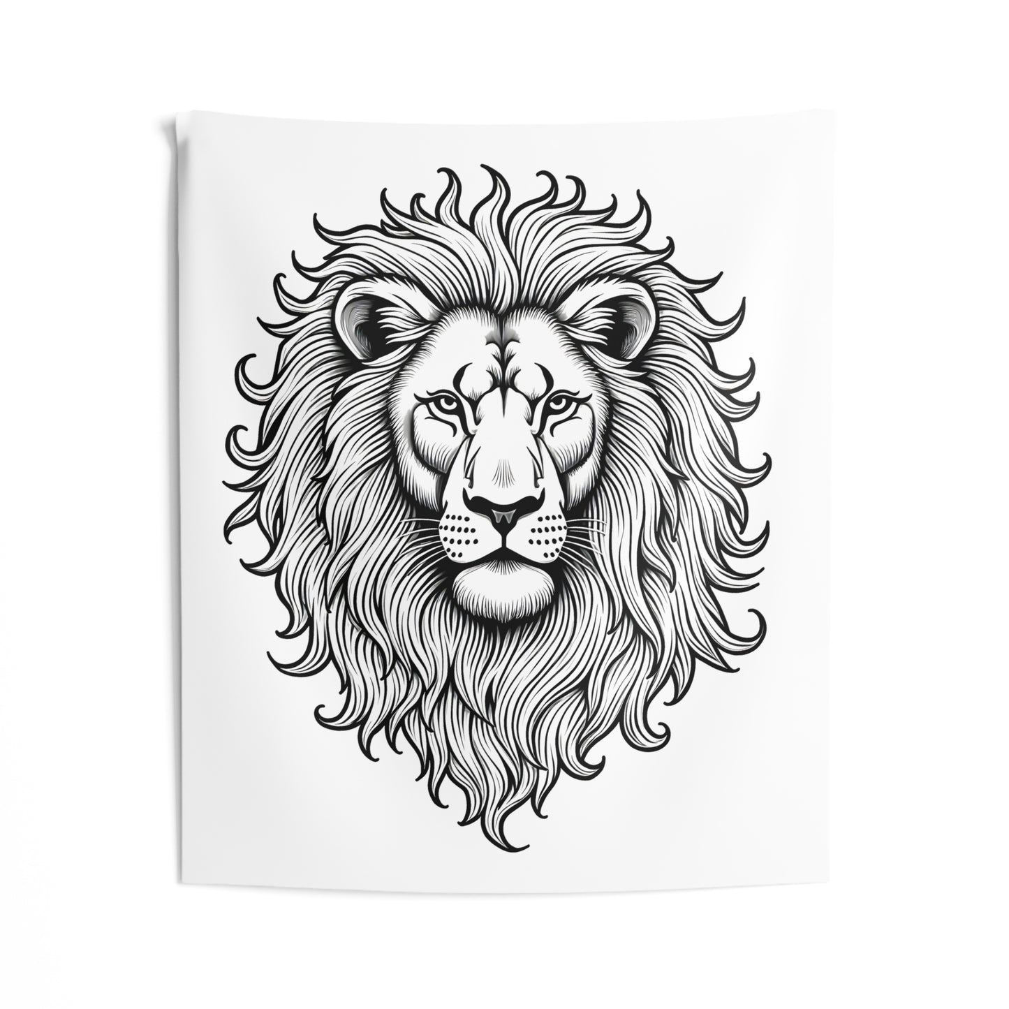 Indoor Wall Tapestries Coloring Kit with 10 Fabric Markers - Lion's Mane