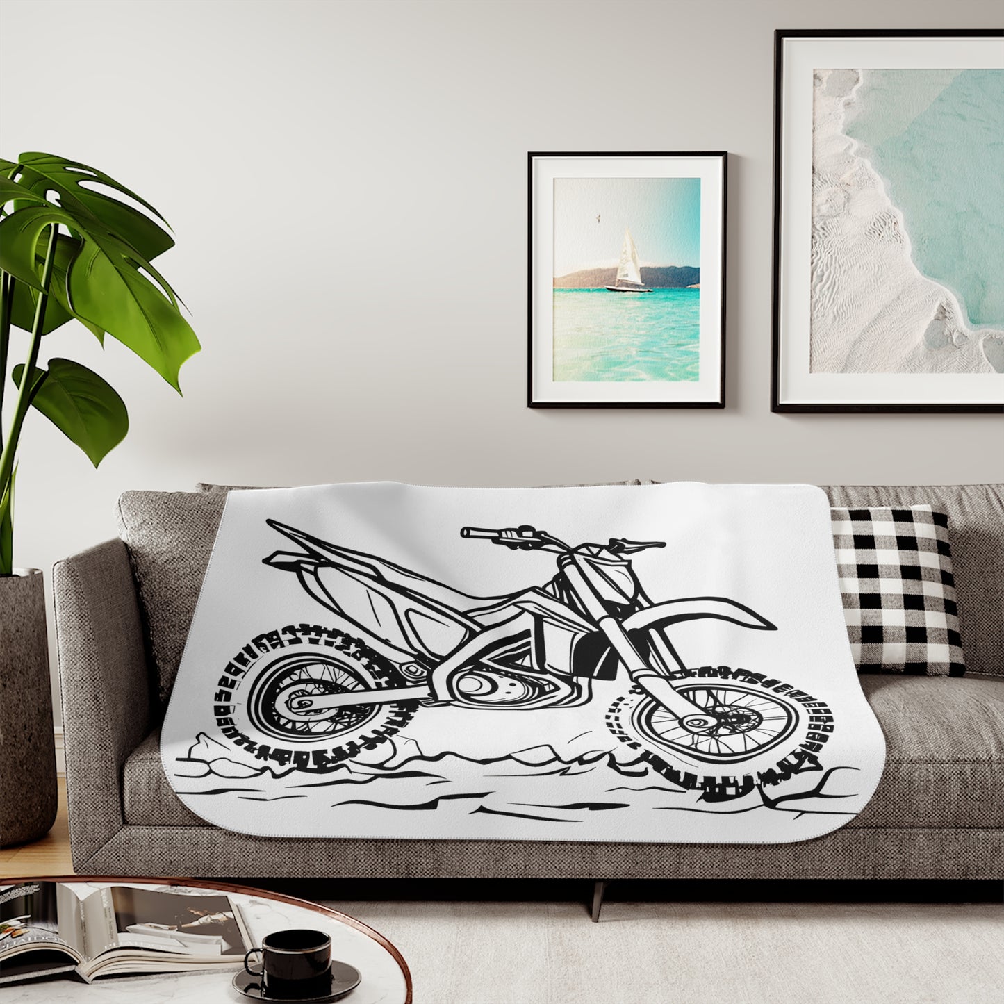 Blanket Coloring Kit with 10 Fabric Markers - Dirt Bike