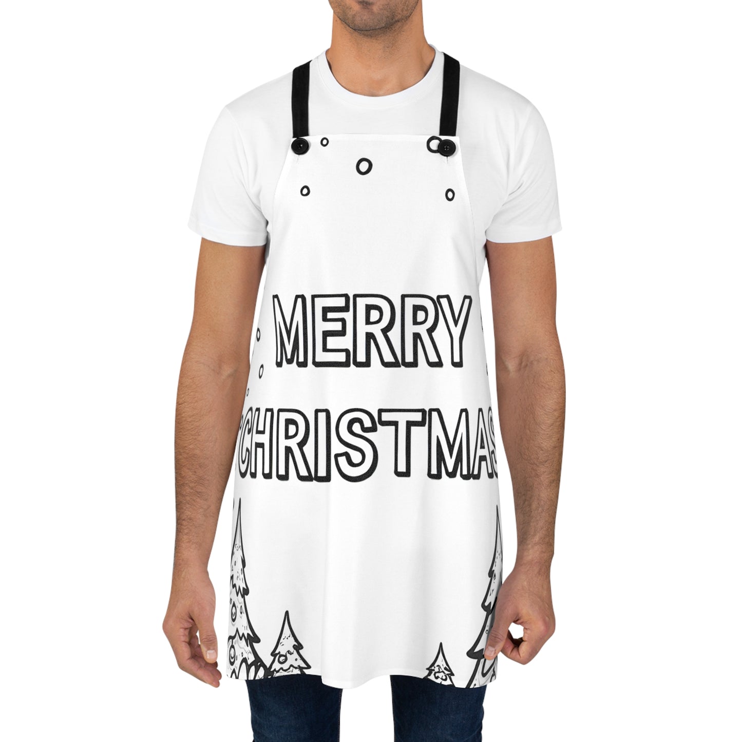 Apron Coloring Kit with 10 Fabric Markers - Merry Christmas