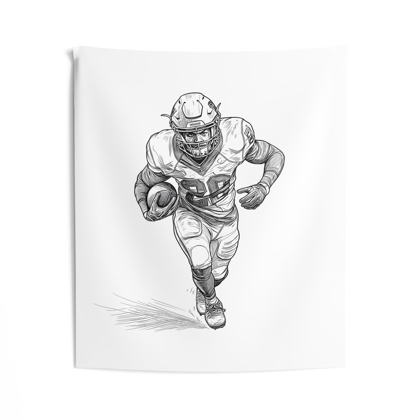 Indoor Wall Tapestries Coloring Kit with 10 Fabric Markers - Football Player