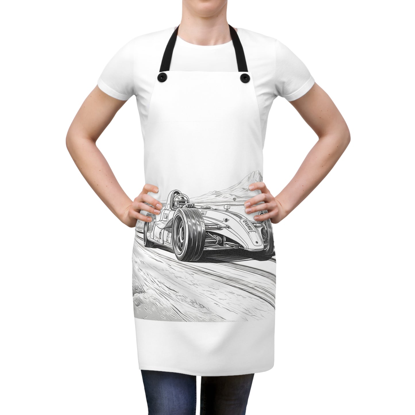 Apron Coloring Kit with 10 Fabric Markers - Formula One Car