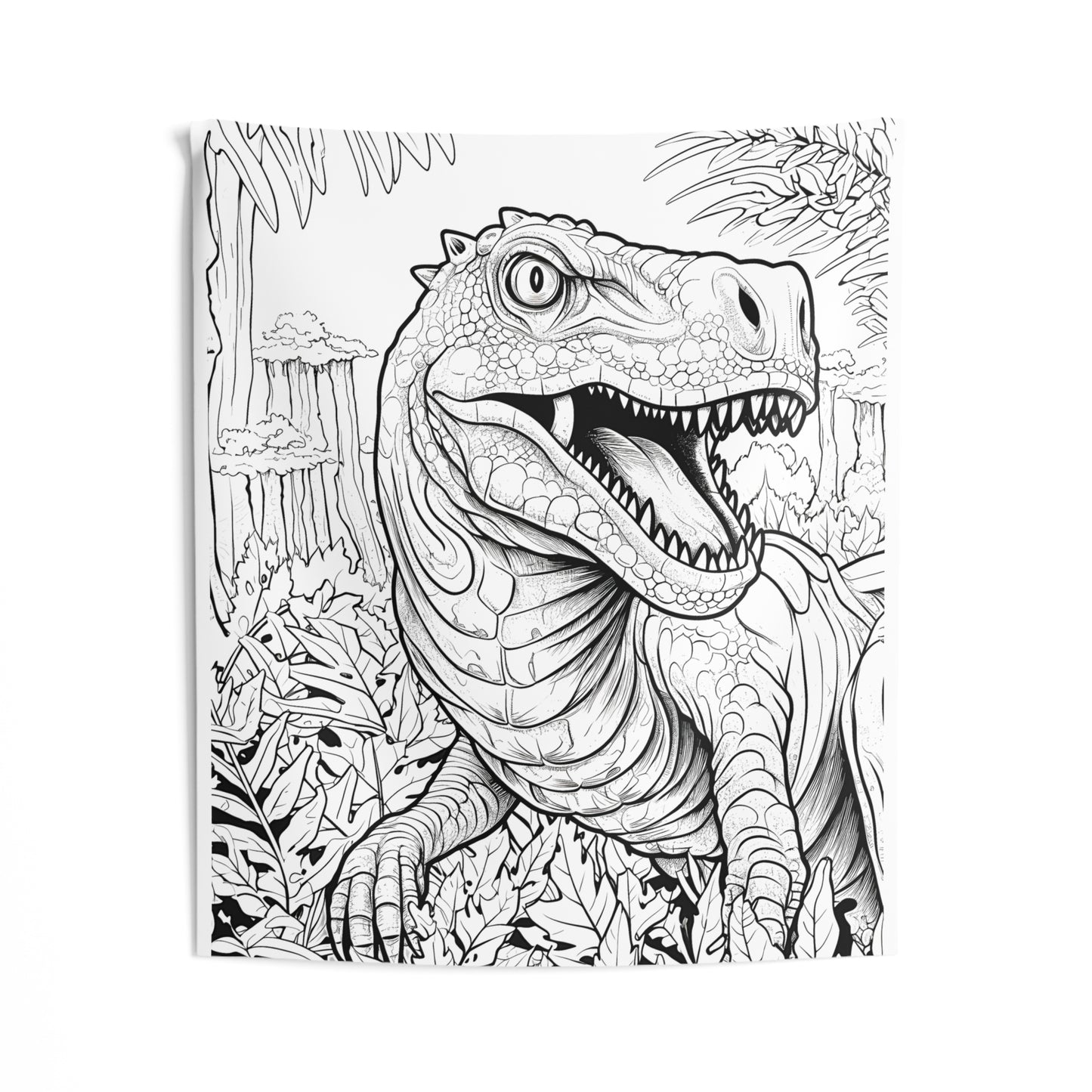 Indoor Wall Tapestries Coloring Kit with 10 Fabric Markers - Tyrannosaurus Rex