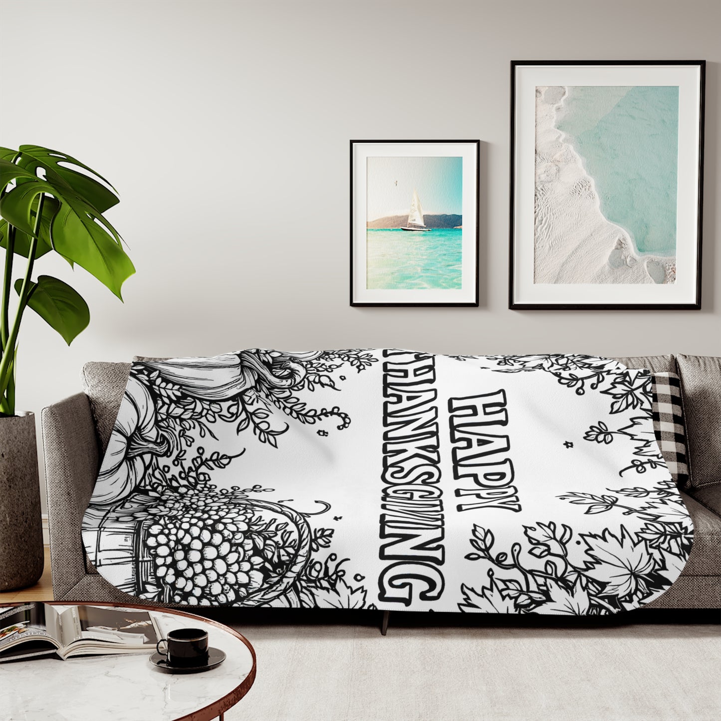 Blanket Coloring Kit with 10 Fabric Markers - Pumpkin and Harvest