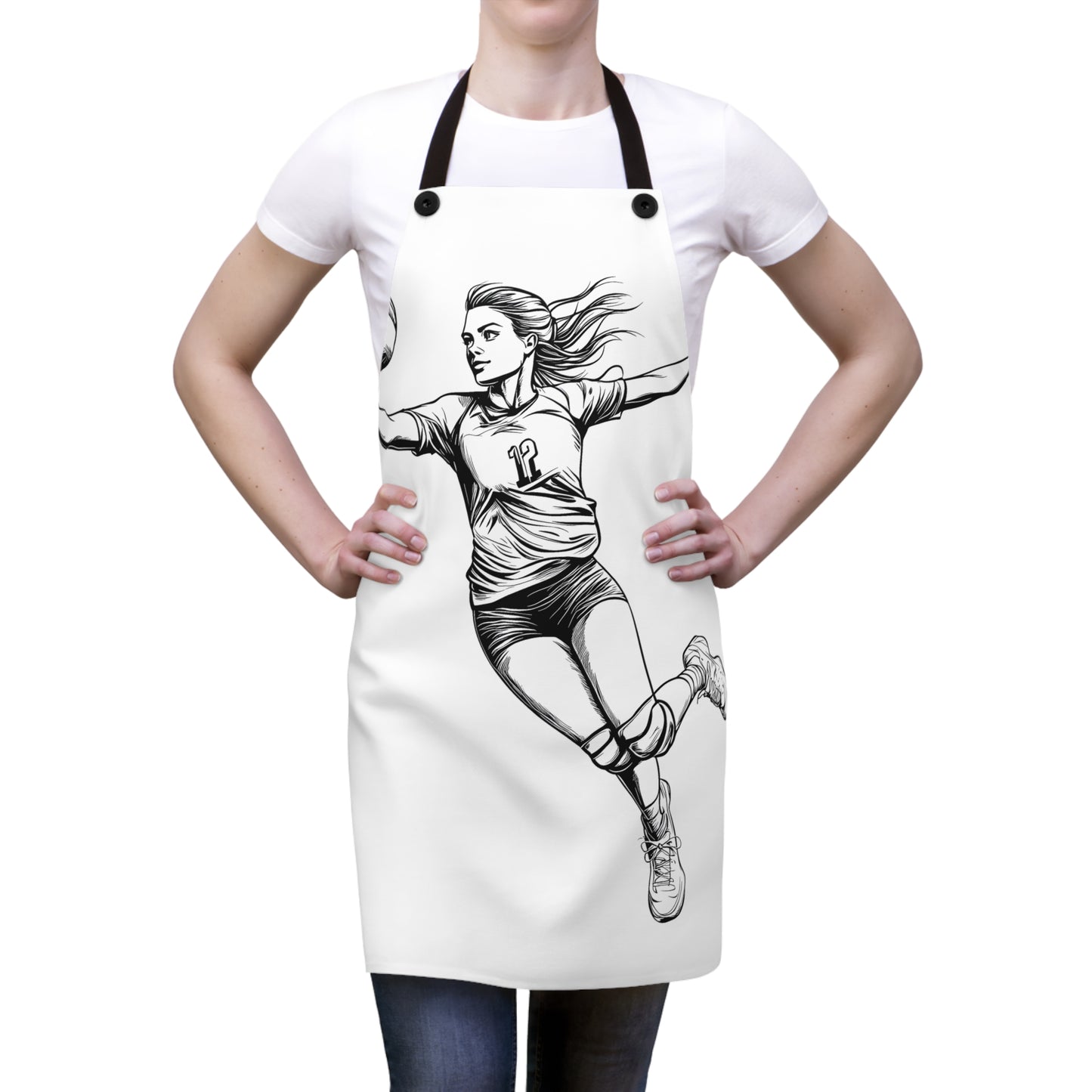 Apron Coloring Kit with 10 Fabric Markers - Volleyball