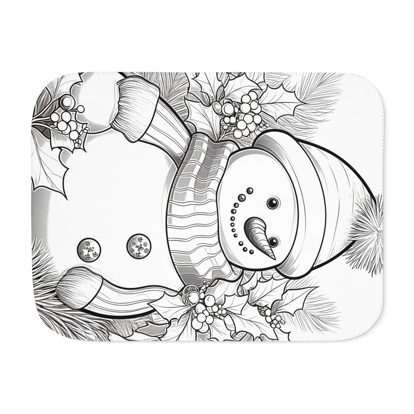 Blanket Coloring Kit with 10 Fabric Markers - Snowman