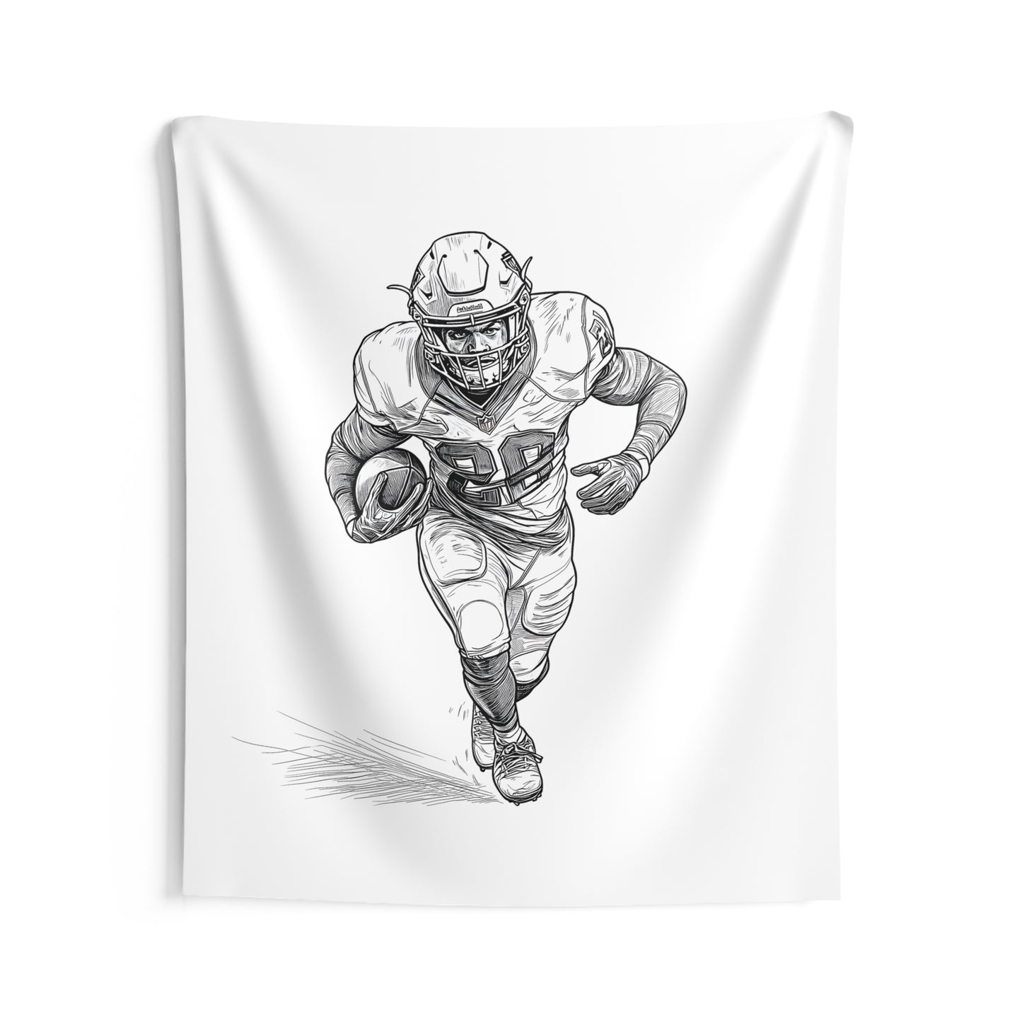 Indoor Wall Tapestries Coloring Kit with 10 Fabric Markers - Football Player