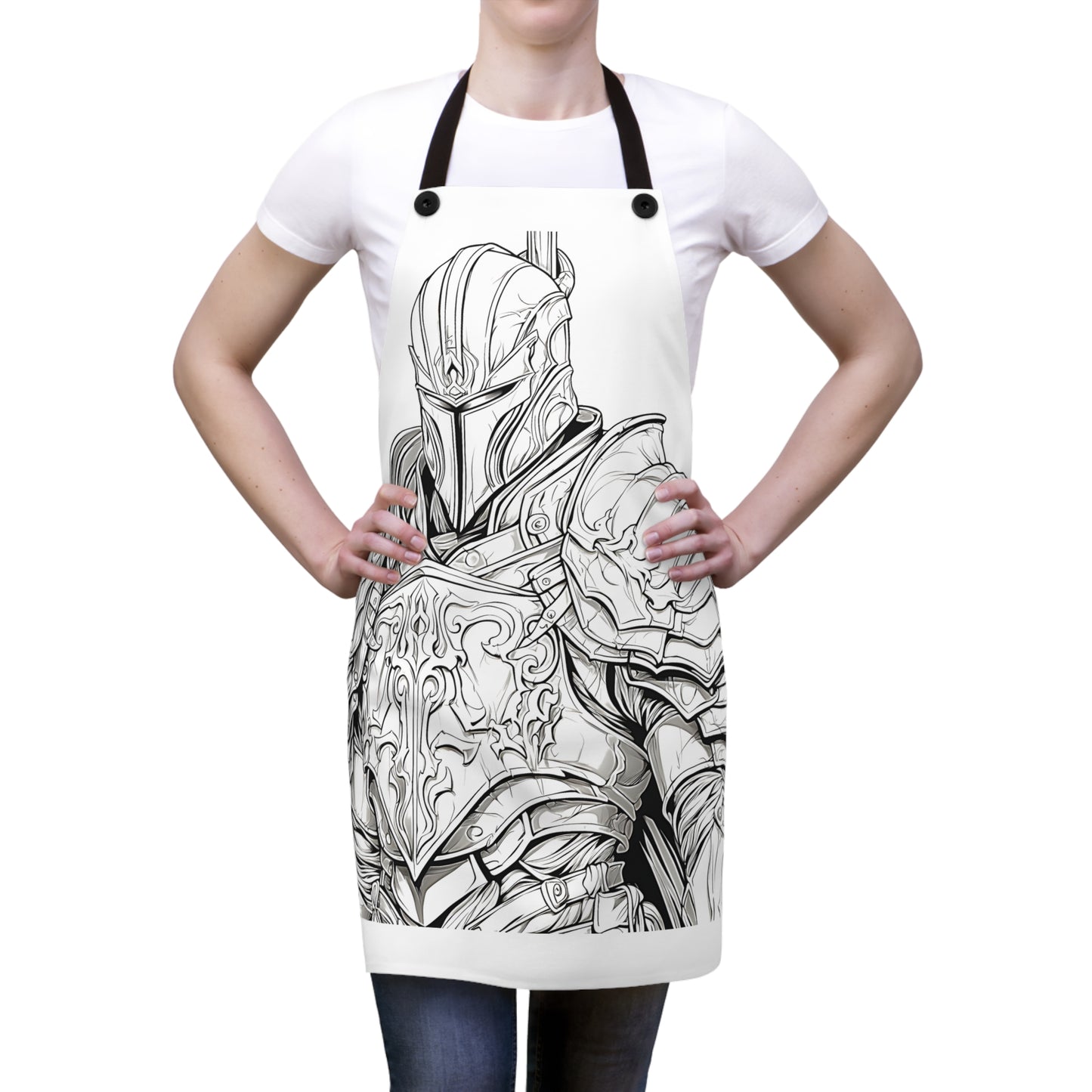 Apron Coloring Kit with 10 Fabric Markers - Armored Knight