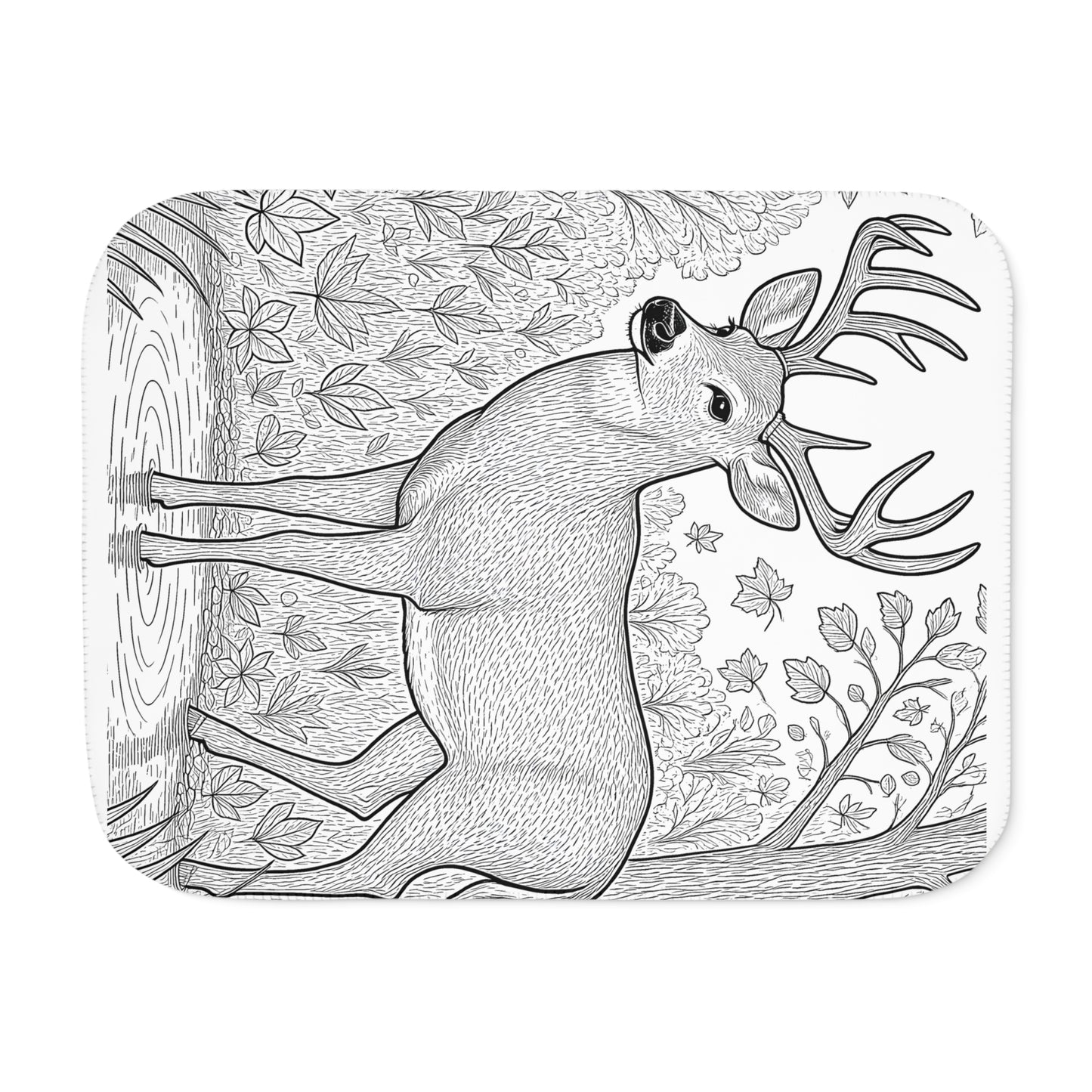 Blanket Coloring Kit with 10 Fabric Markers - Forest Deer