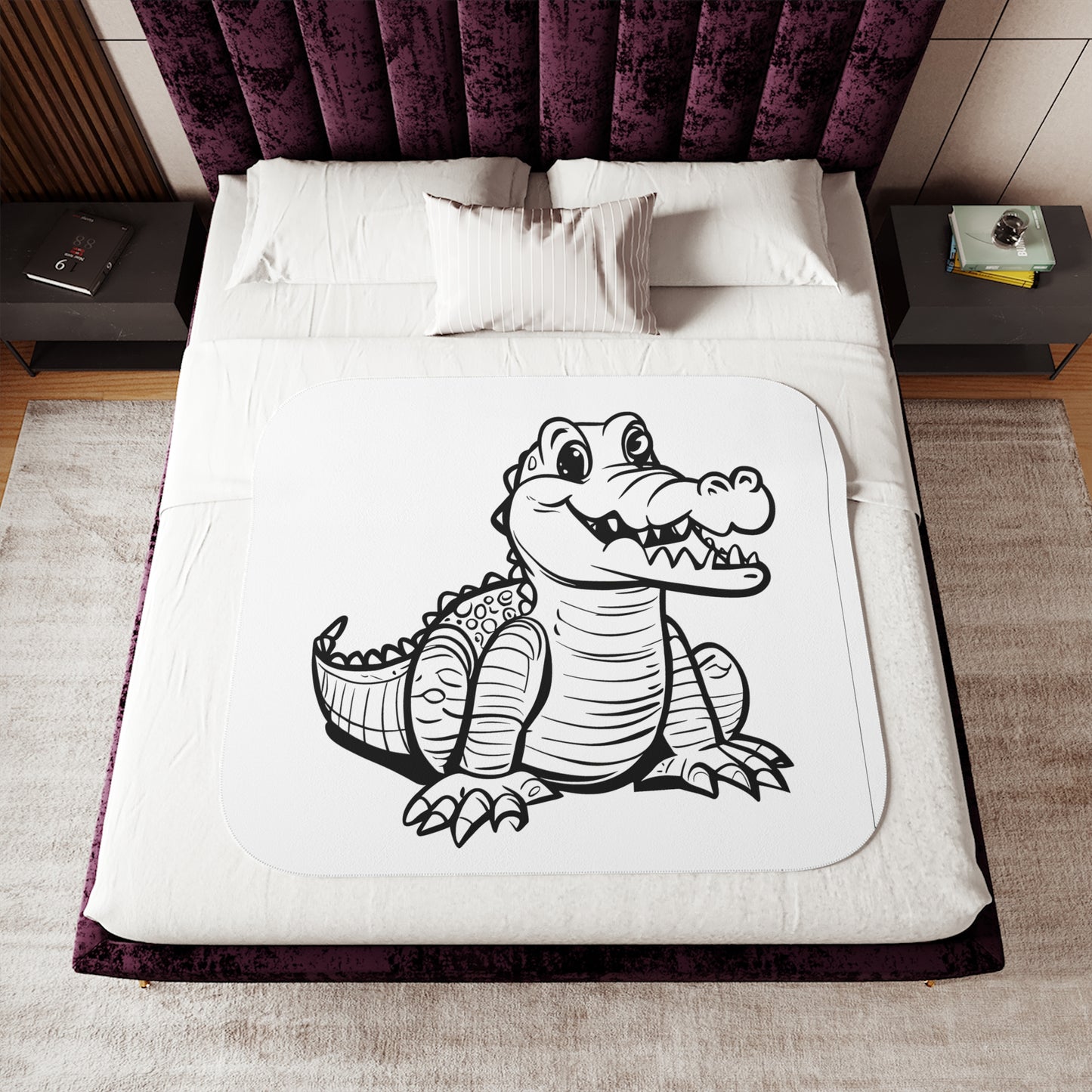 Blanket Coloring Kit with 10 Fabric Markers - Crocodile