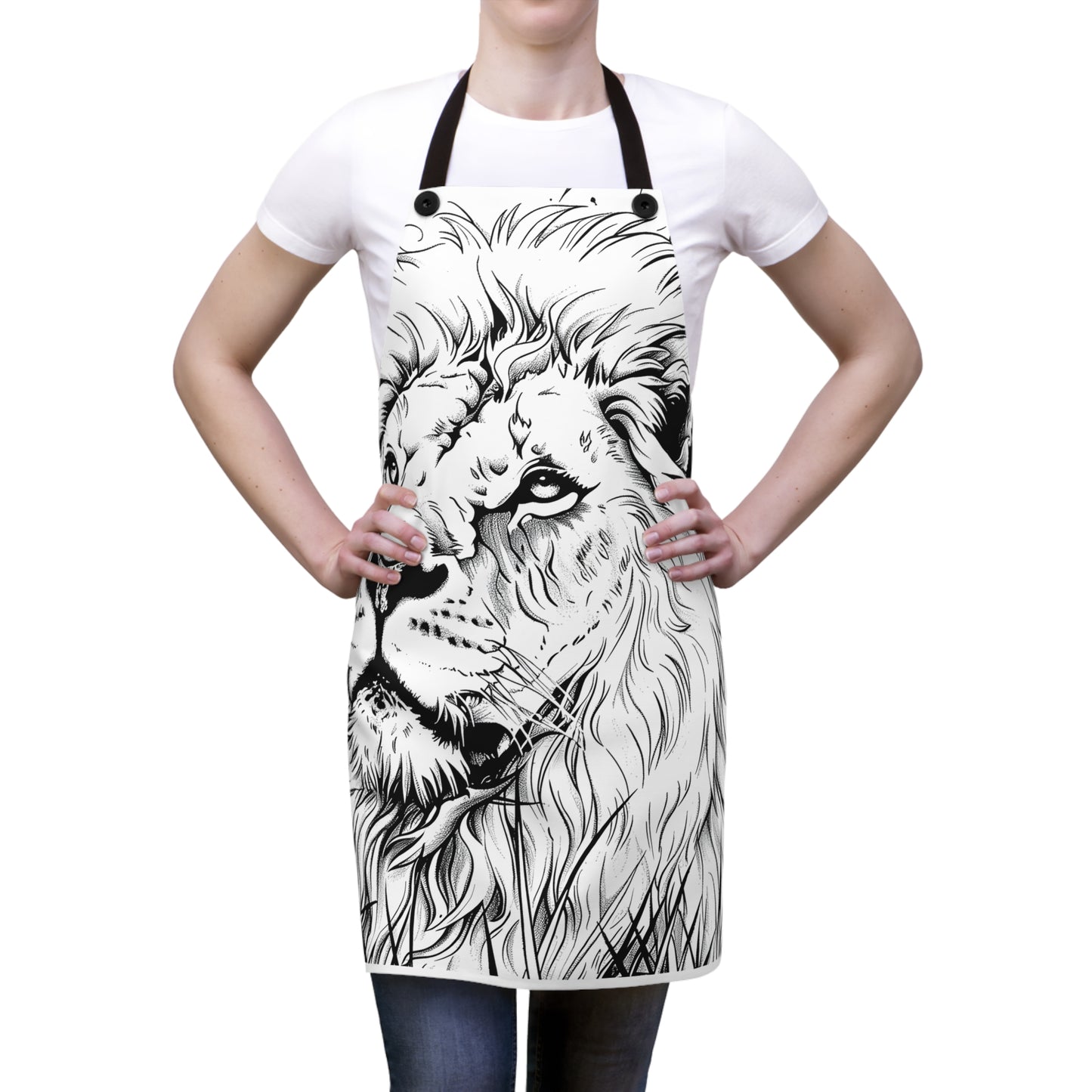 Apron Coloring Kit with 10 Fabric Markers - Lion