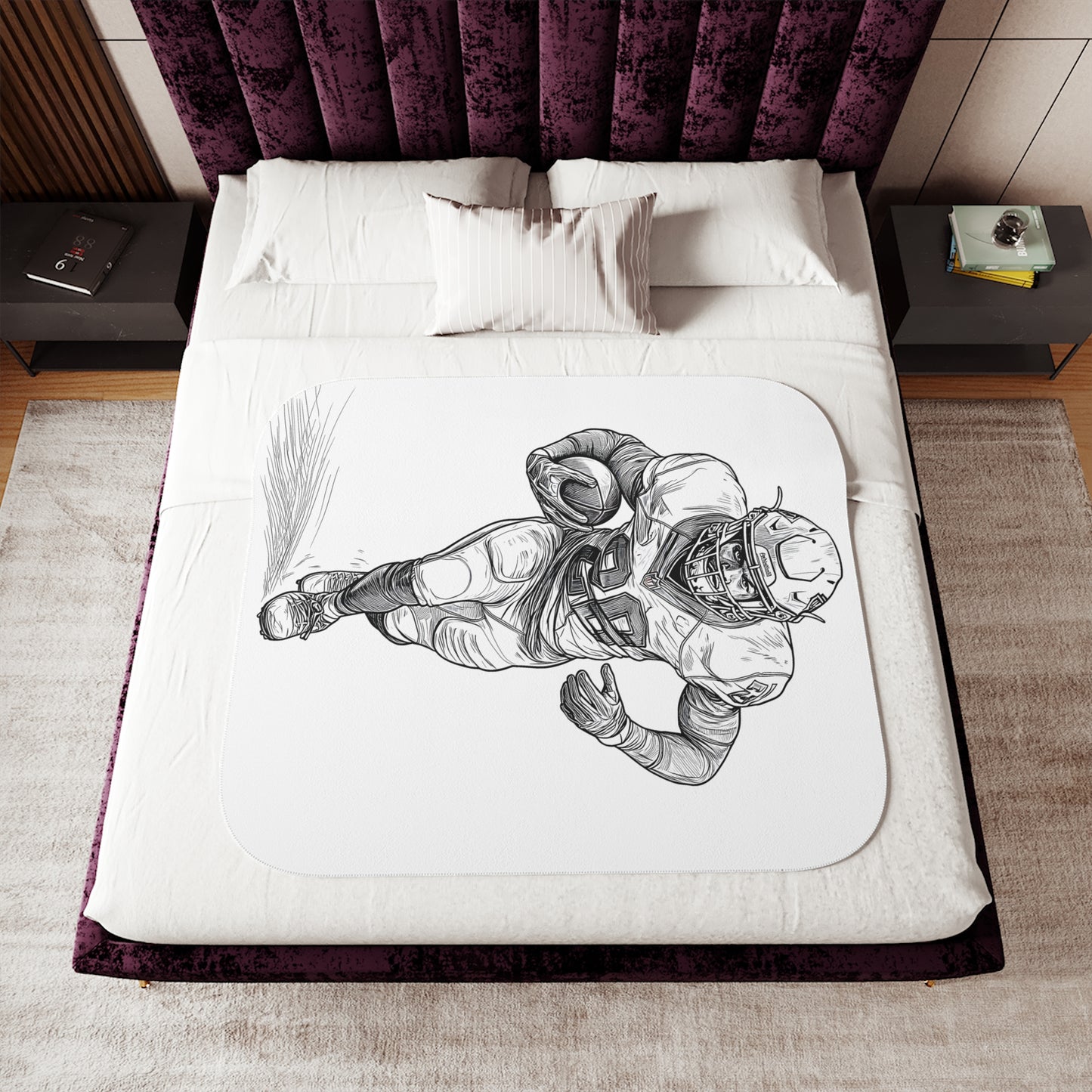 Blanket Coloring Kit with 10 Fabric Markers - Football Player