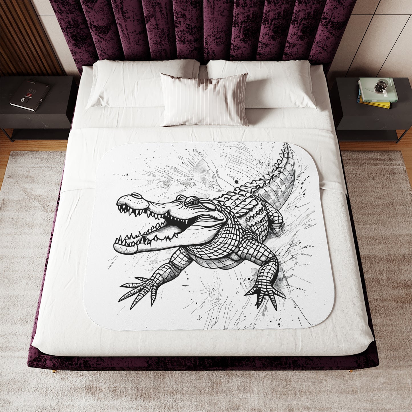 Blanket Coloring Kit with 10 Fabric Markers - Crocodile