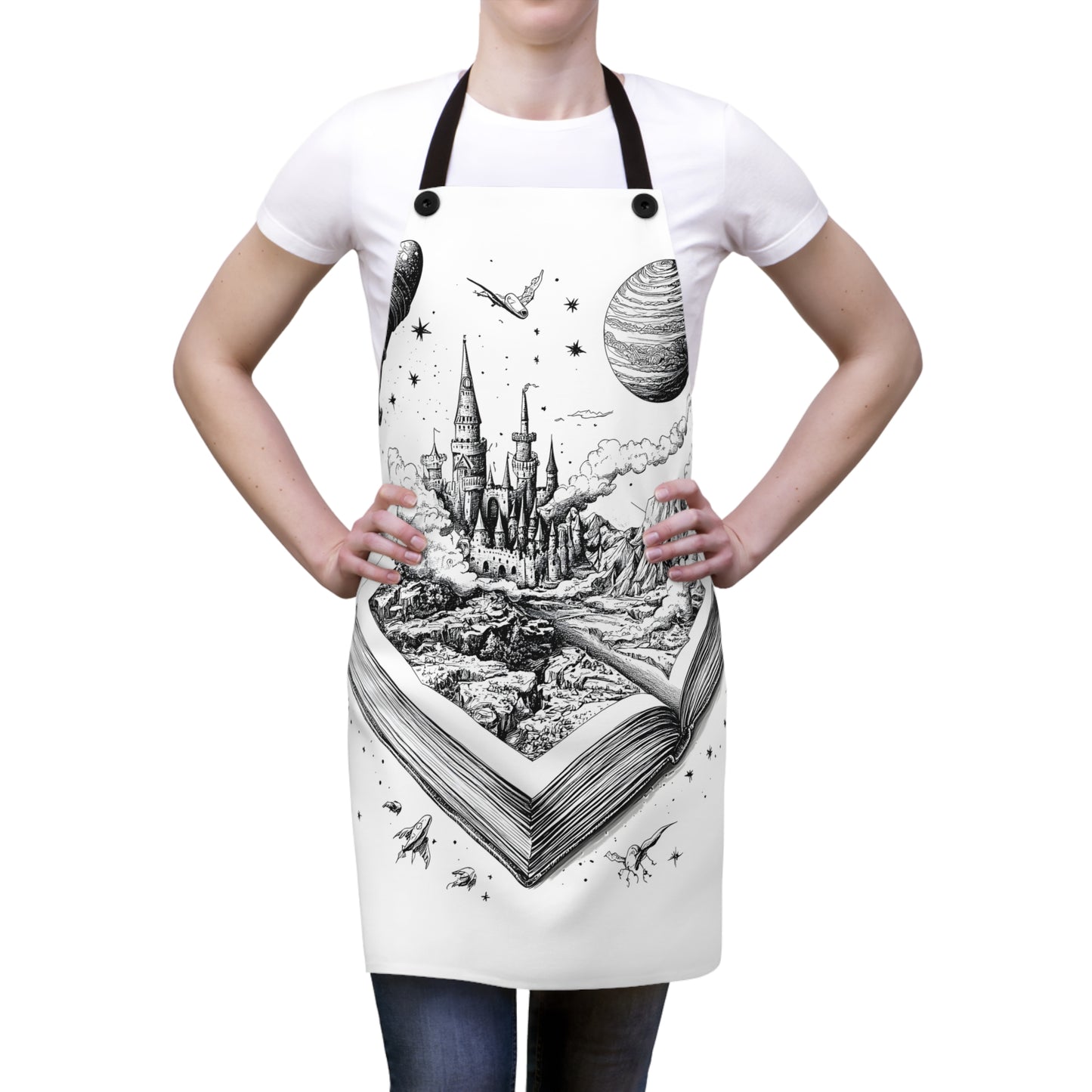 Apron Coloring Kit with 10 Fabric Markers - Space Adventure