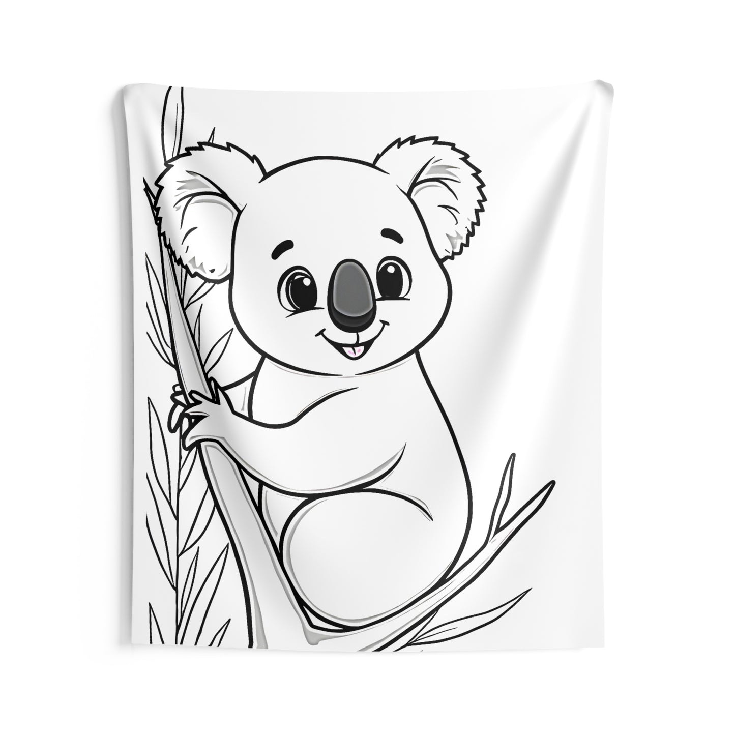 Indoor Wall Tapestries Coloring Kit with 10 Fabric Markers - Koala