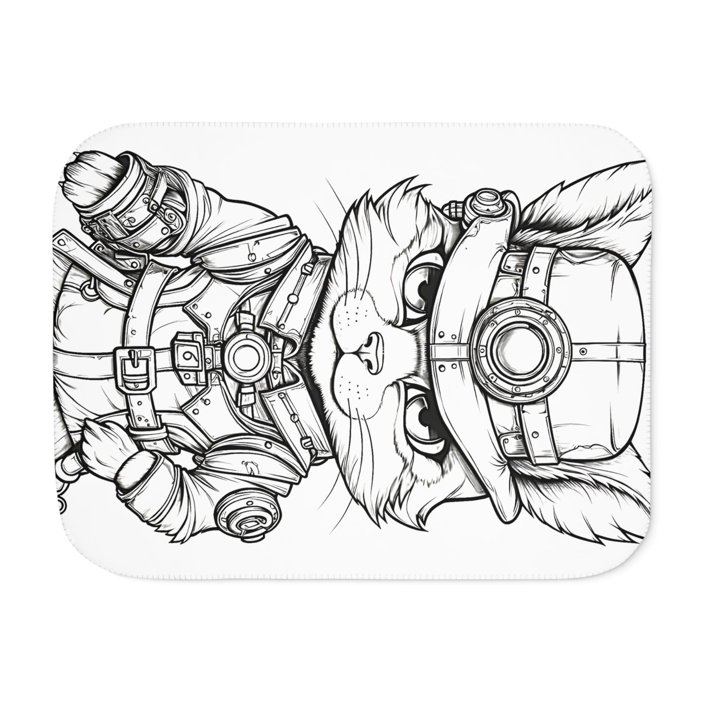 Blanket Coloring Kit with 10 Fabric Markers - Adventurer Cat