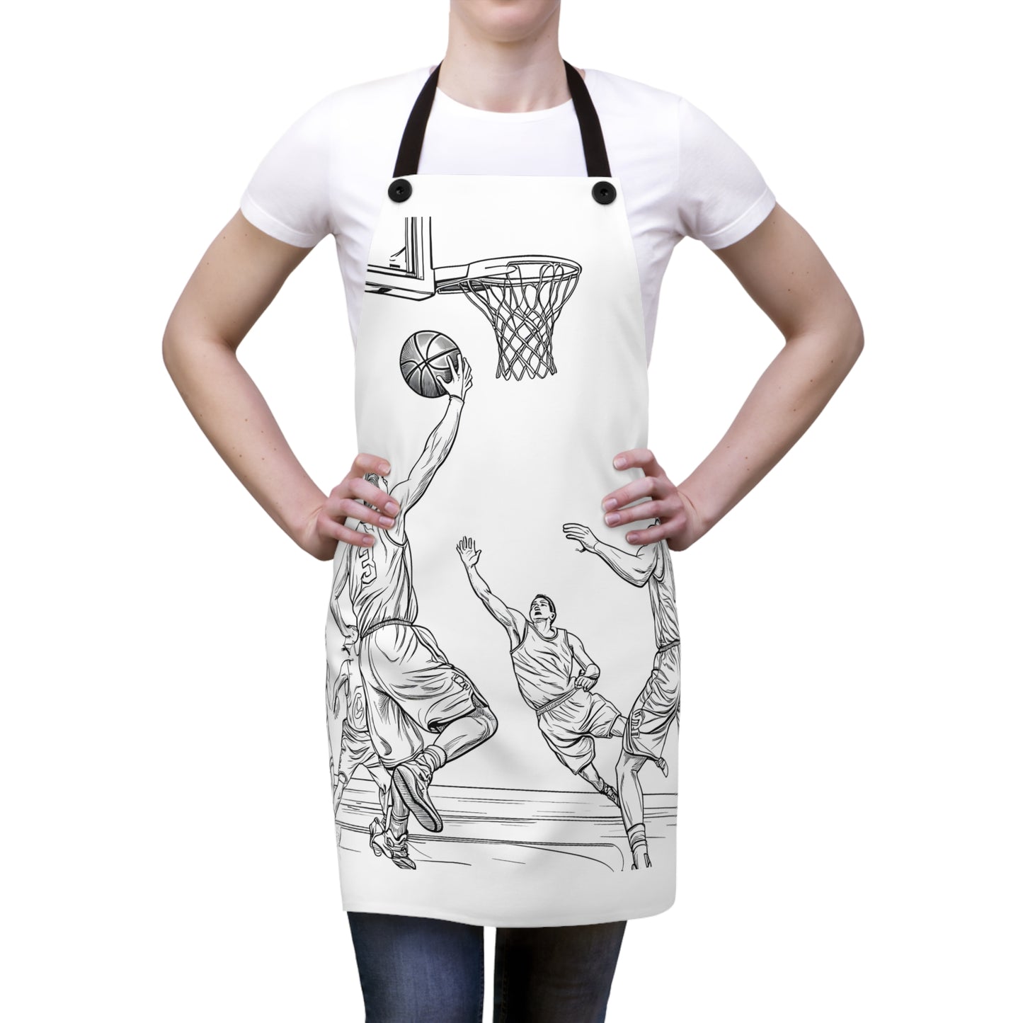 Apron Coloring Kit with 10 Fabric Markers - Players in Action