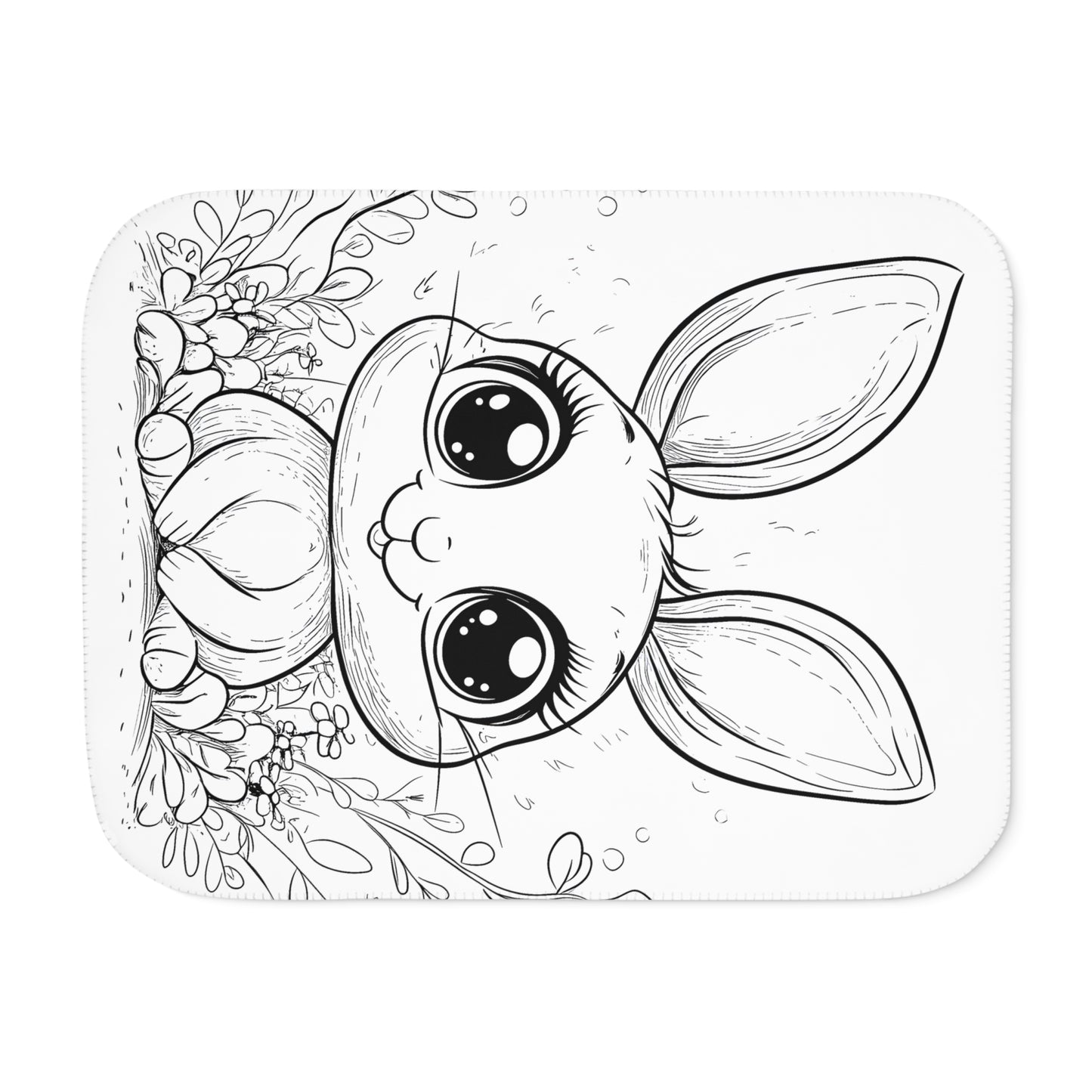 Blanket Coloring Kit with 10 Fabric Markers - Cute Bunny