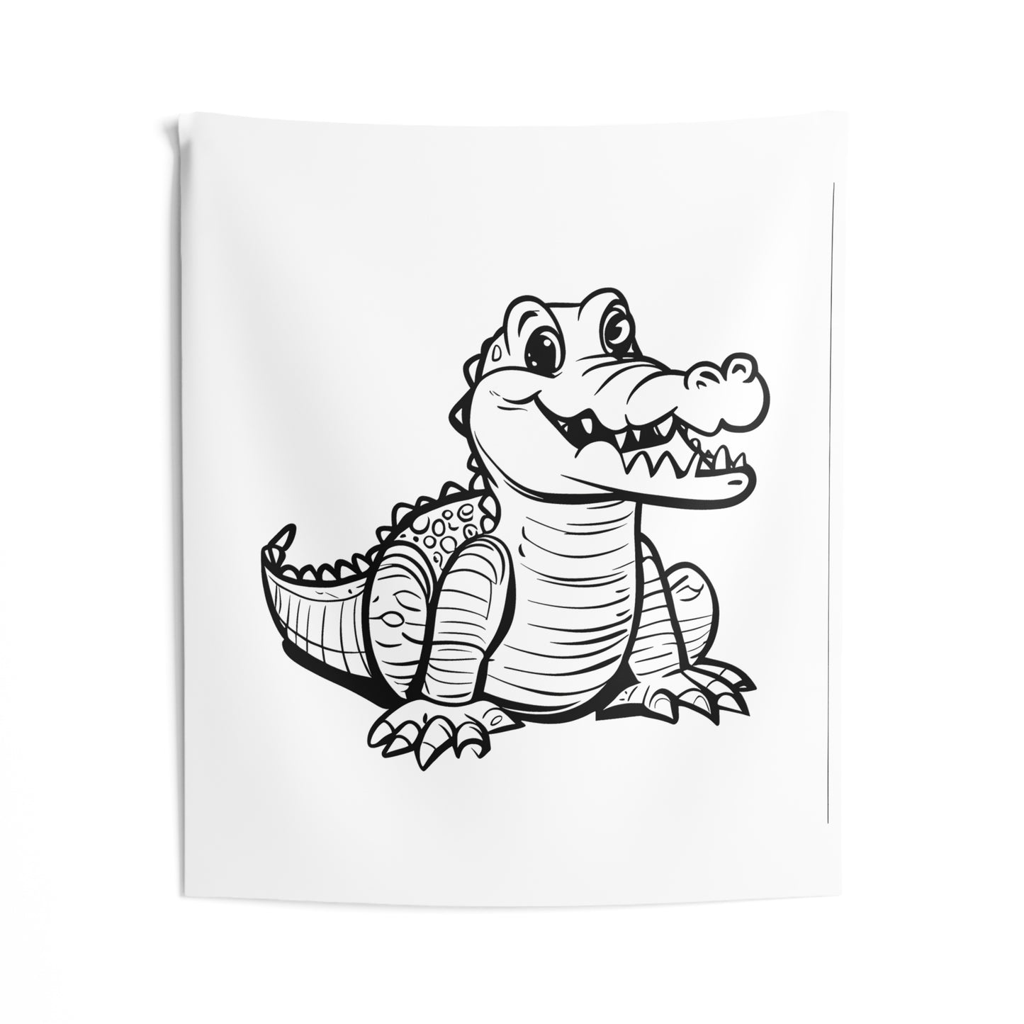 Indoor Wall Tapestries Coloring Kit with 10 Fabric Markers - Crocodile