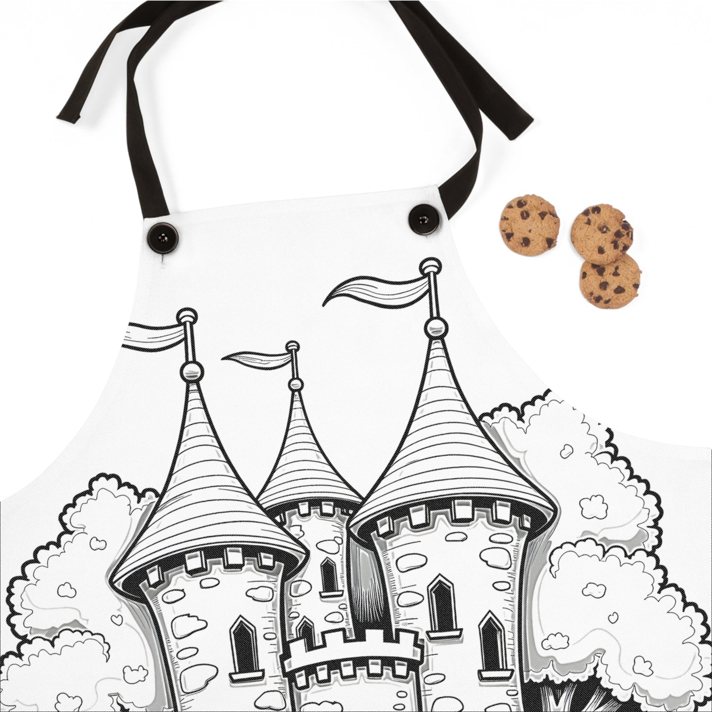 Apron Coloring Kit with 10 Fabric Markers - Fantasy Castle