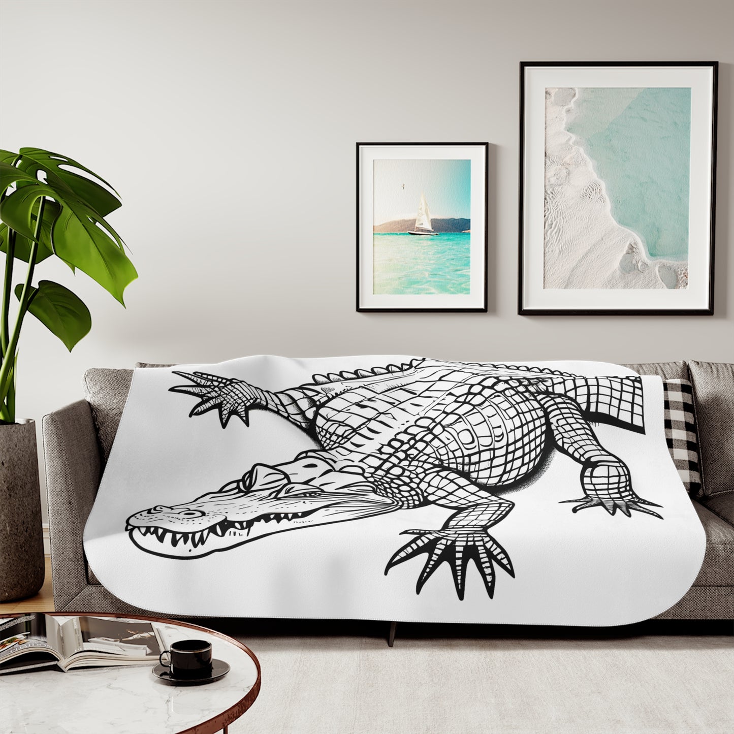 Blanket Coloring Kit with 10 Fabric Markers - Crocodile