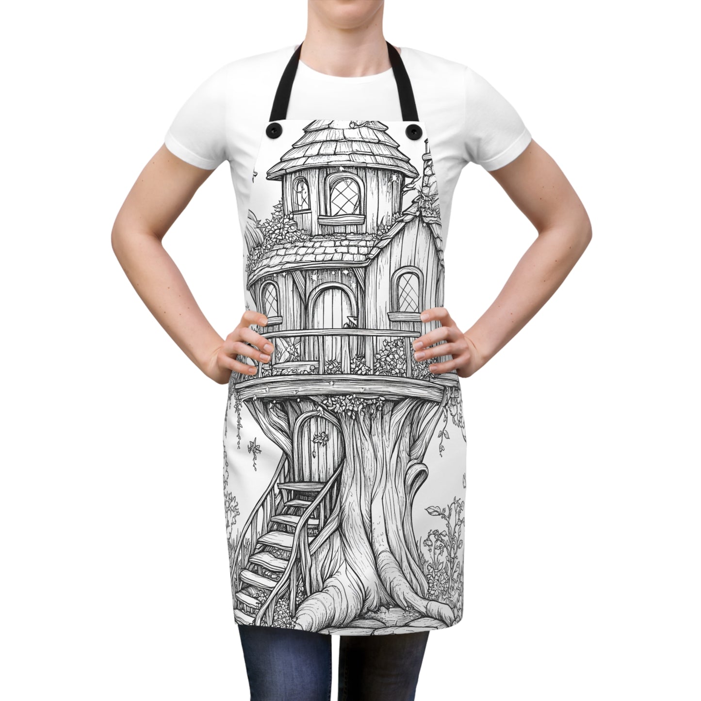 Apron Coloring Kit with 10 Fabric Markers - Magical Treehouse