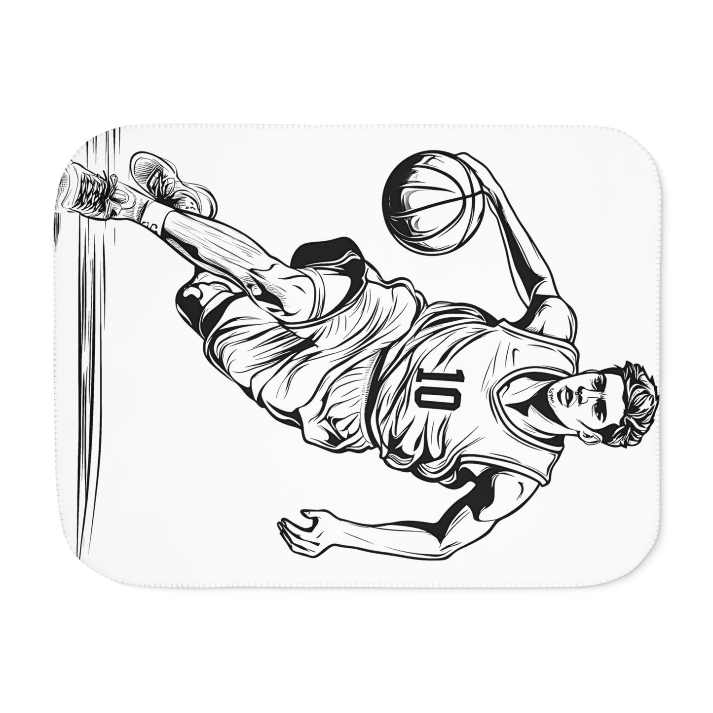 Blanket Coloring Kit with 10 Fabric Markers - Basketball Player