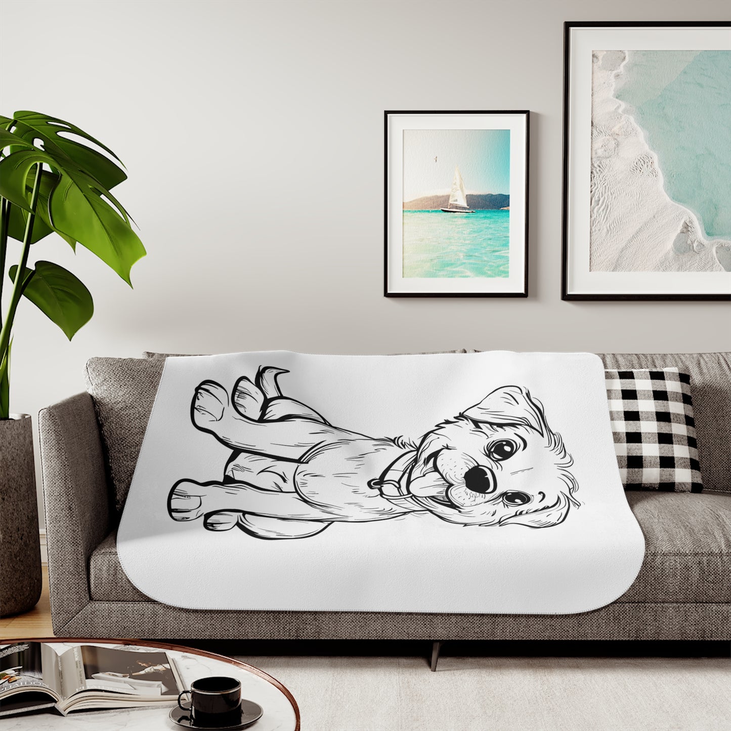 Blanket Coloring Kit with 10 Fabric Markers - Puppy
