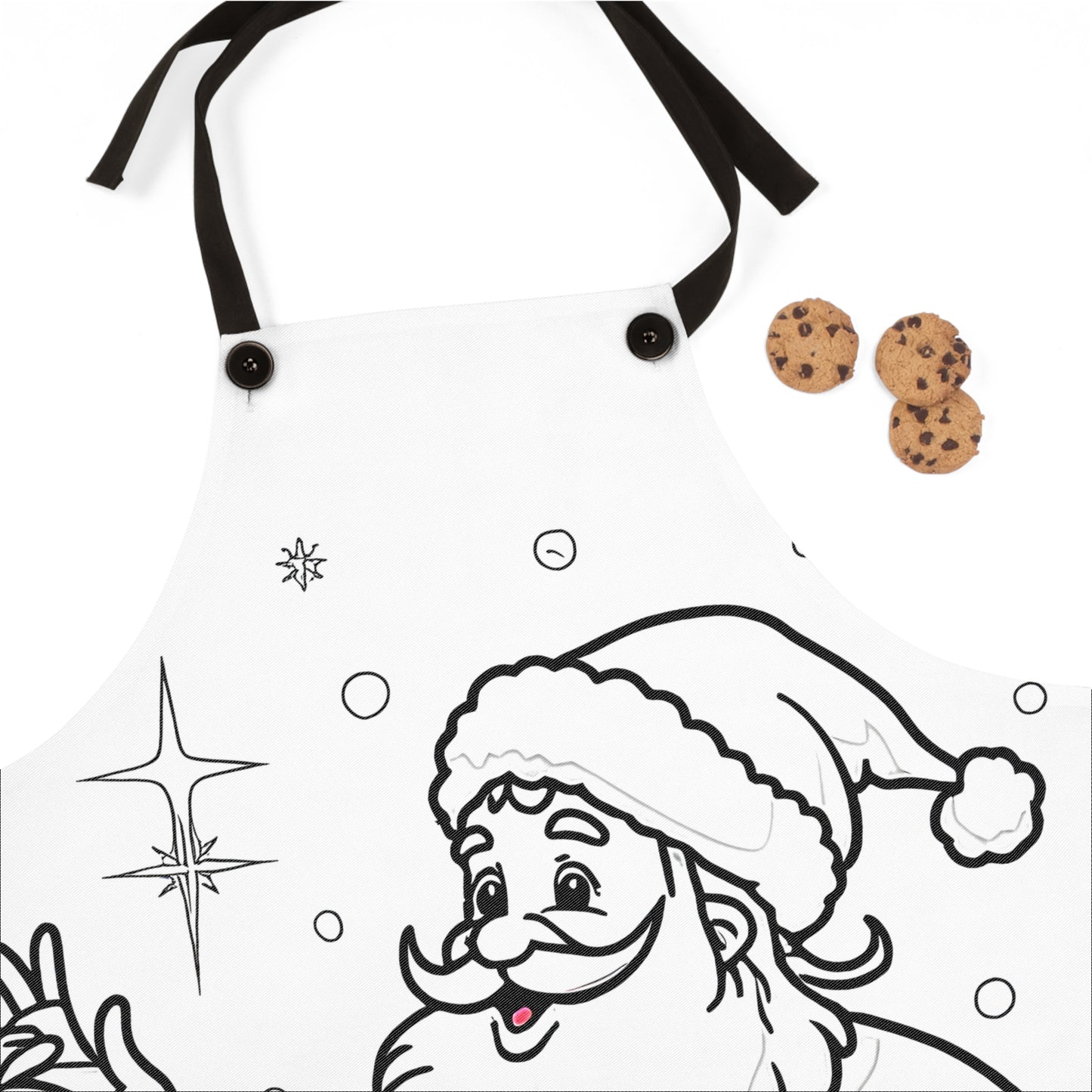 Apron Coloring Kit with 10 Fabric Markers - Santa Claus