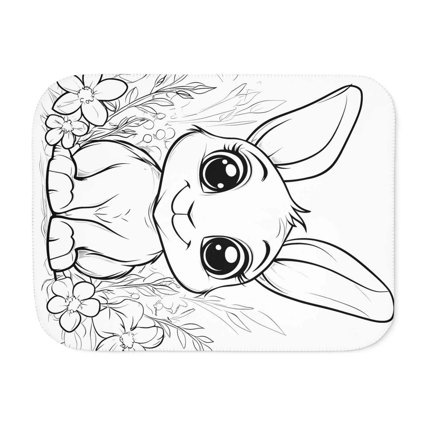 Blanket Coloring Kit with 10 Fabric Markers - Cute Bunny