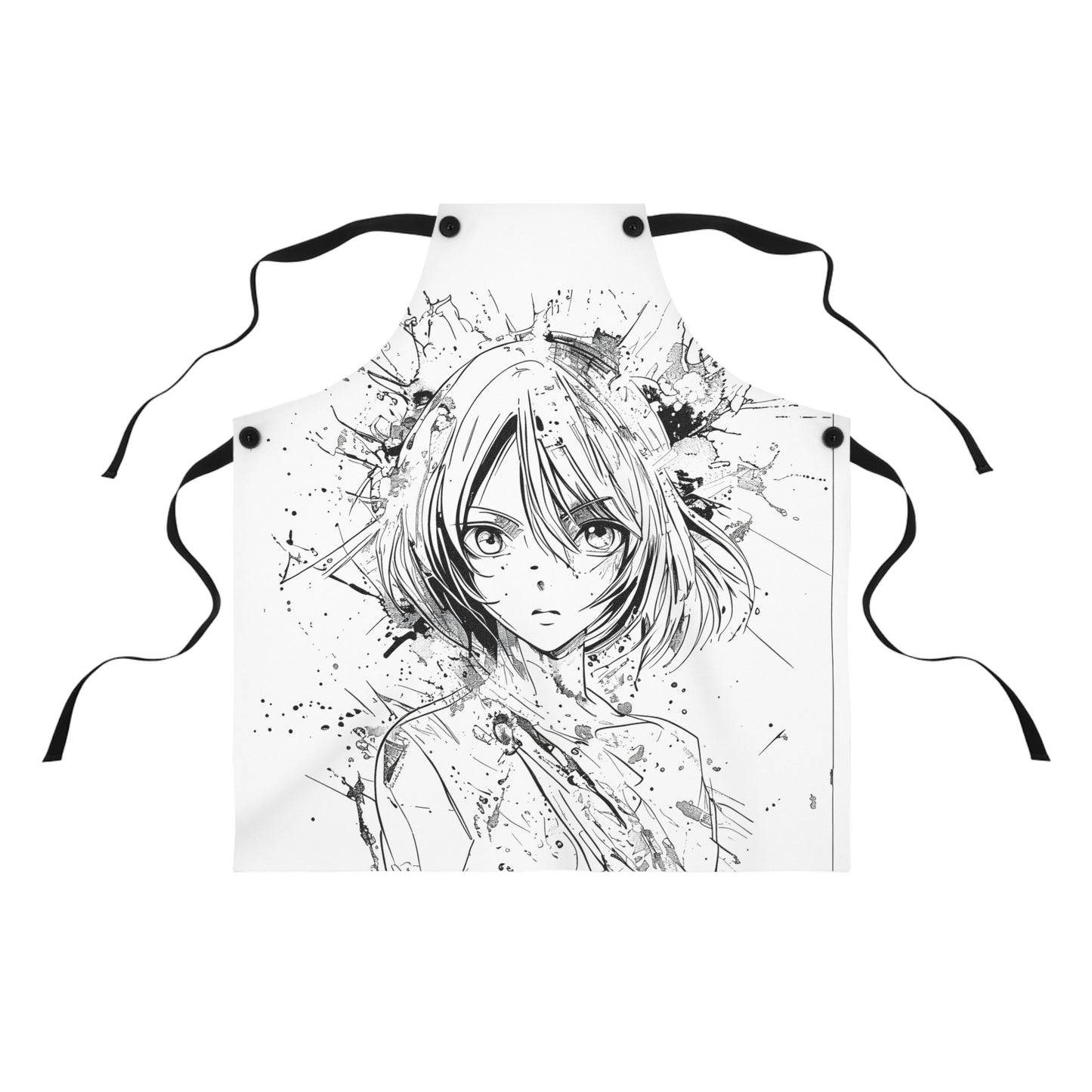 Apron Coloring Kit with 10 Fabric Markers - Abstract Anime