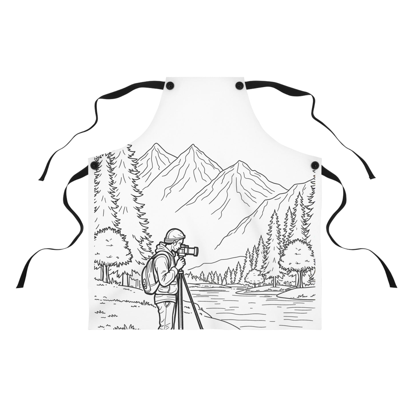 Apron Coloring Kit with 10 Fabric Markers - Mountains