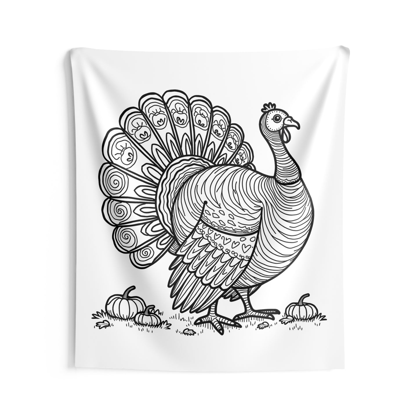 Indoor Wall Tapestries Coloring Kit with 10 Fabric Markers - Turkey