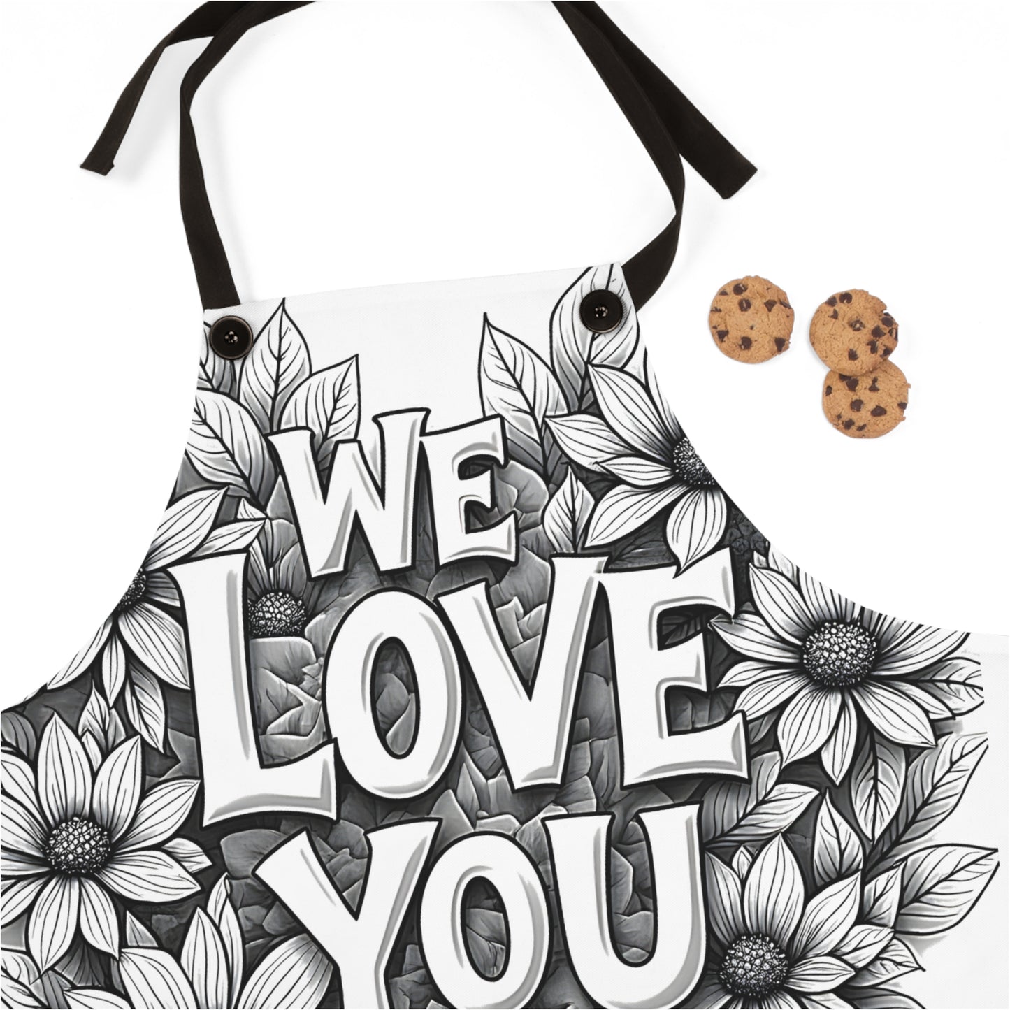 Apron Coloring Kit with 10 Fabric Markers - Love Message