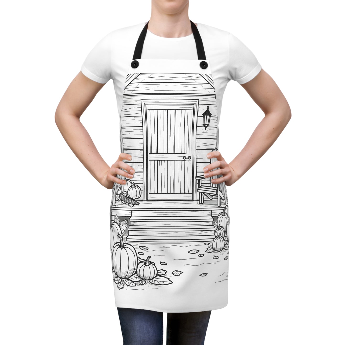 Apron Coloring Kit with 10 Fabric Markers - Country House