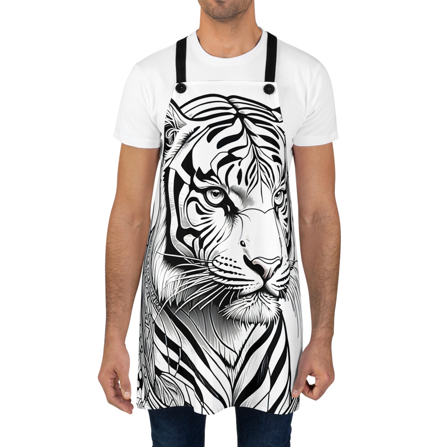 Apron Coloring Kit with 10 Fabric Markers - Tigers