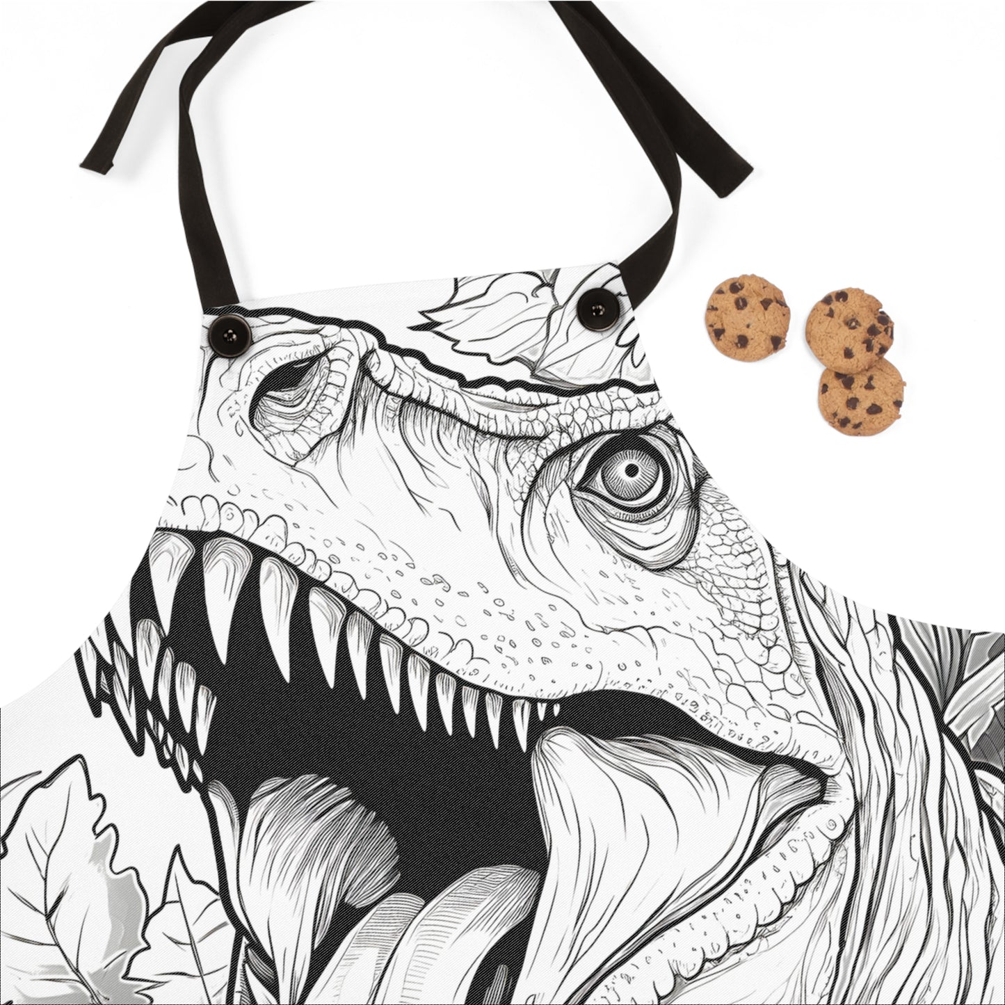 Apron Coloring Kit with 10 Fabric Markers - T-Rex