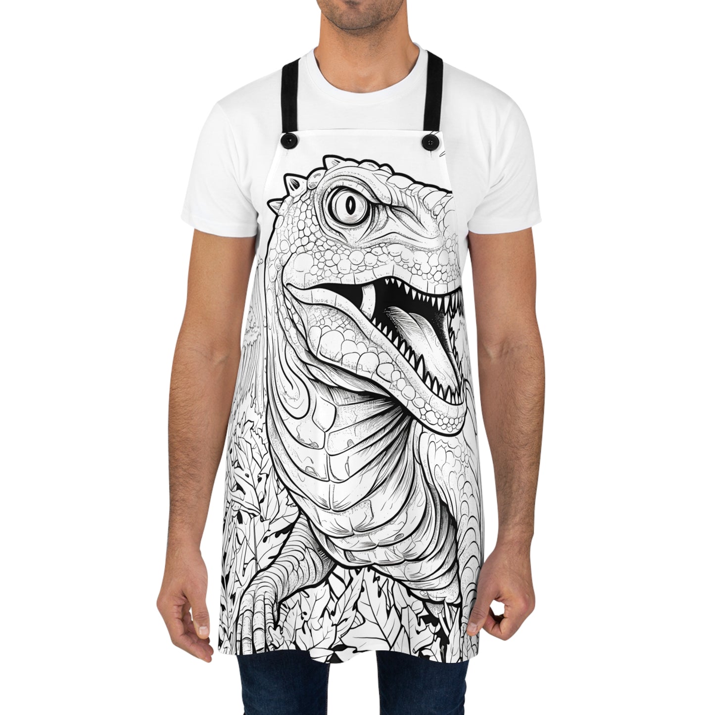 Apron Coloring Kit with 10 Fabric Markers - Tyrannosaurus Rex