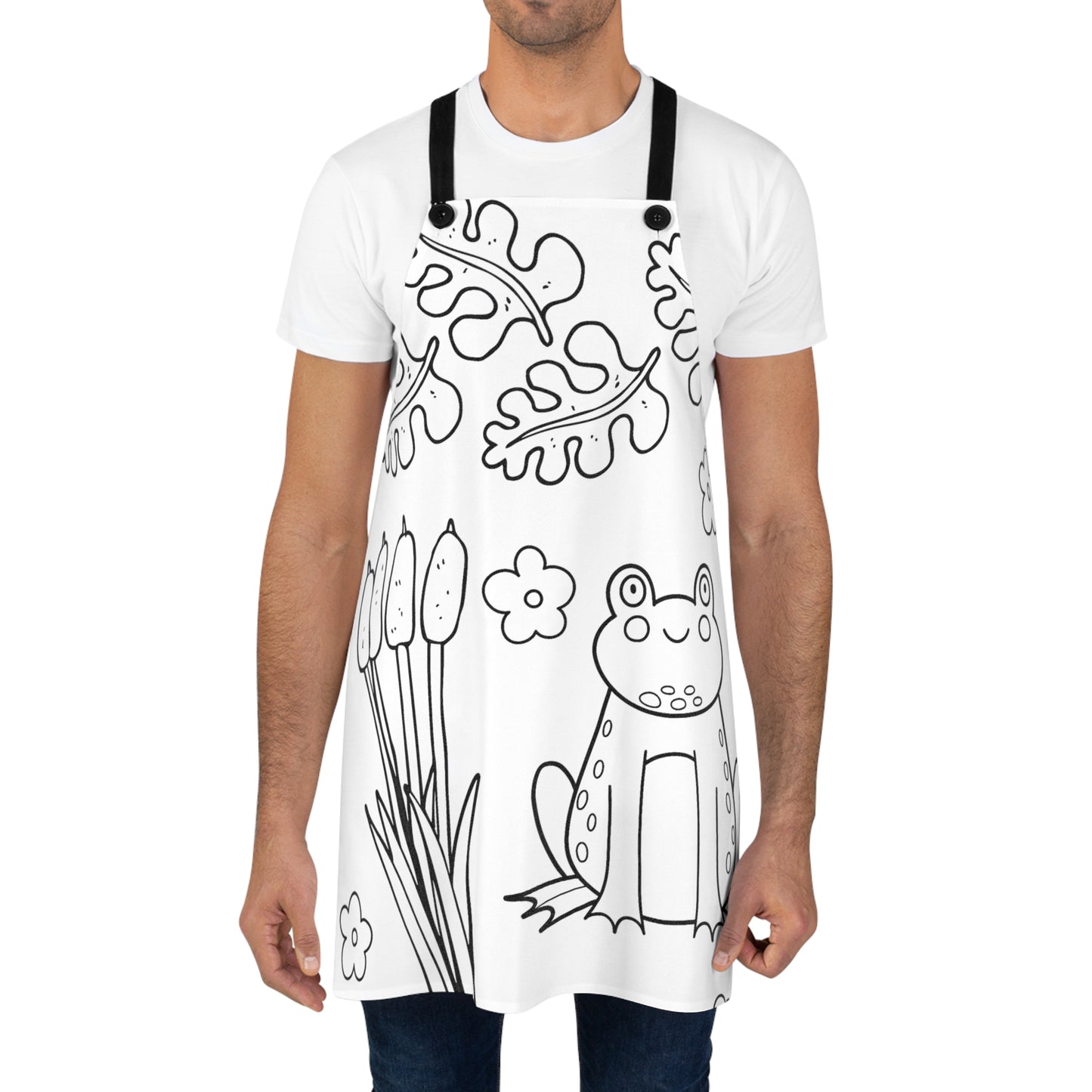 Apron Coloring Kit with 10 Fabric Markers - Frog