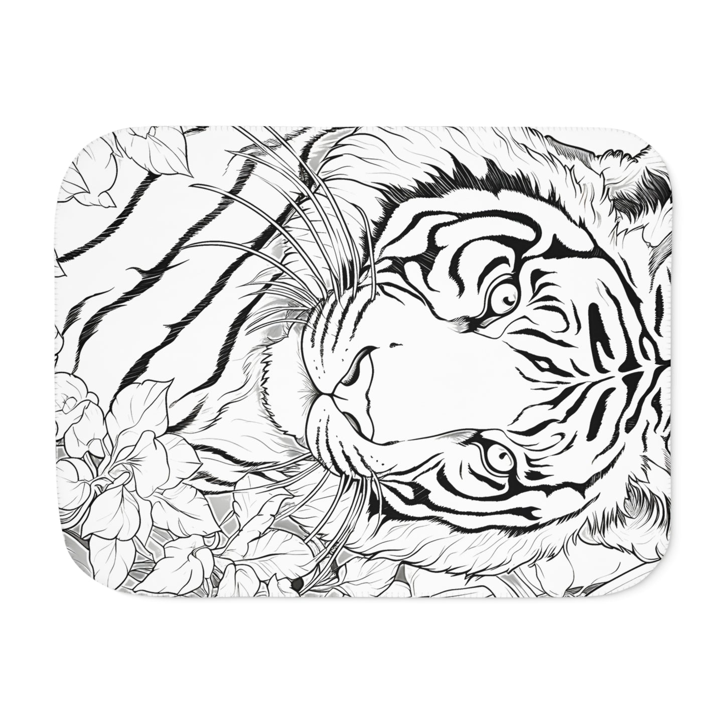 Blanket Coloring Kit with 10 Fabric Markers - Tiger in Jungle