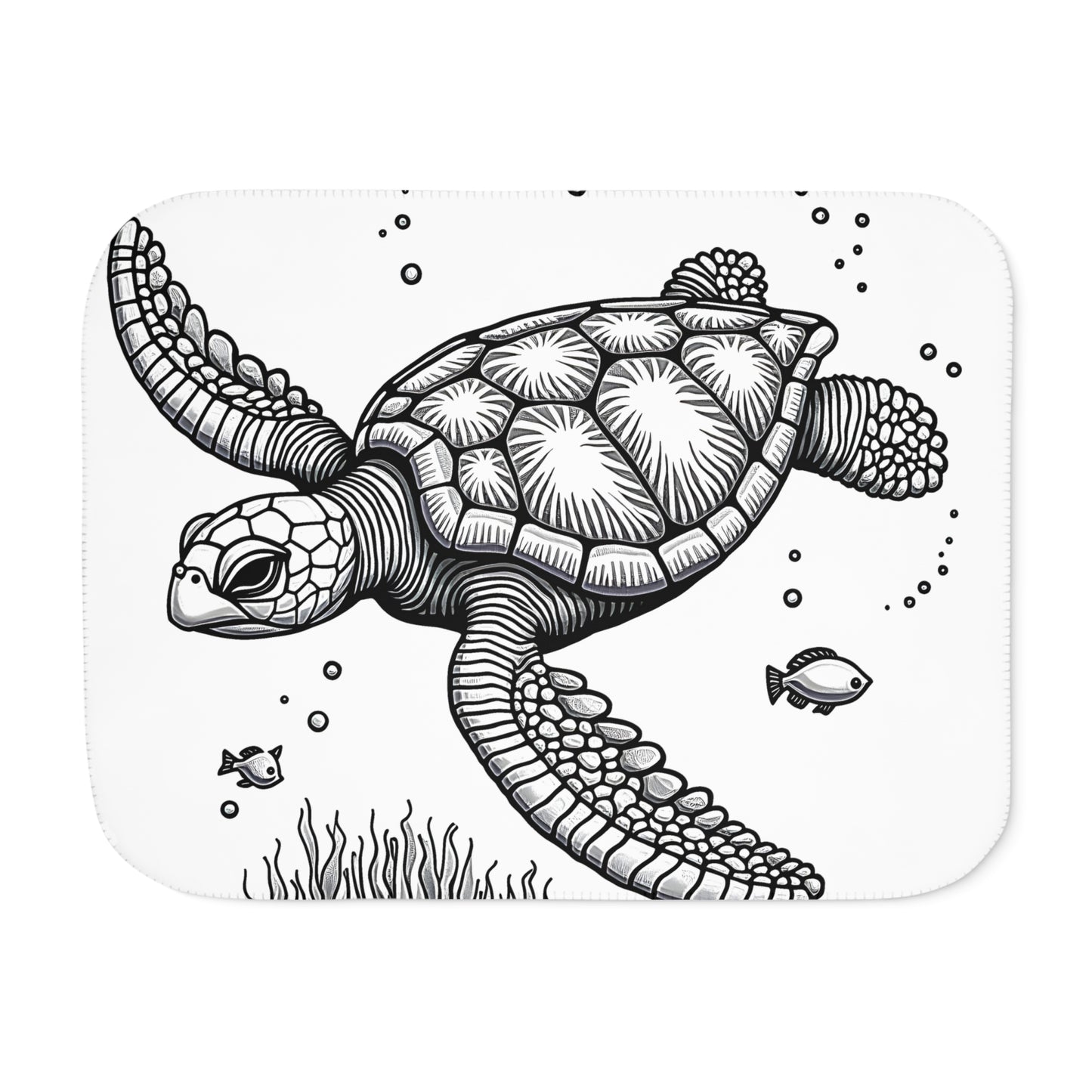 Blanket Coloring Kit with 10 Fabric Markers - Sea Turtle