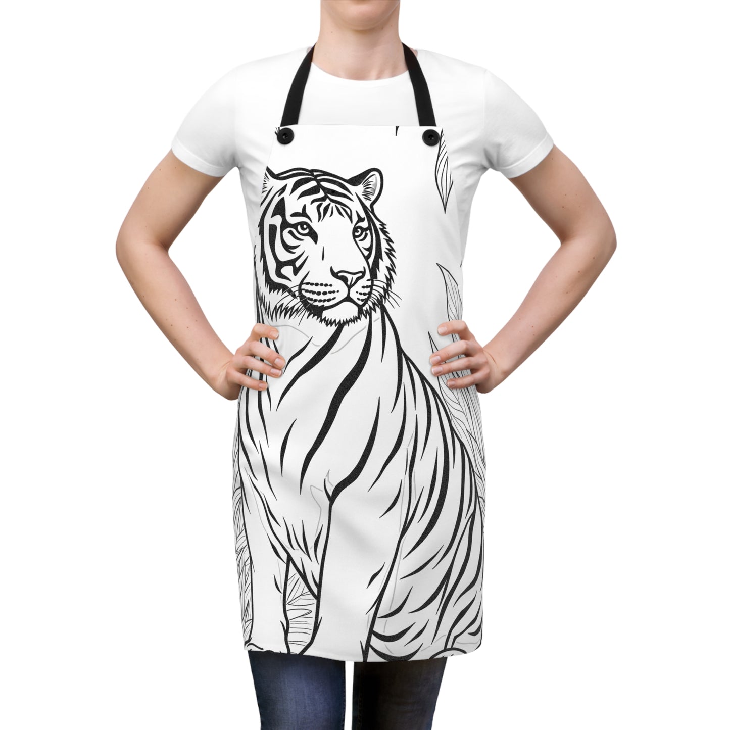 Apron Coloring Kit with 10 Fabric Markers - Wild Tiger