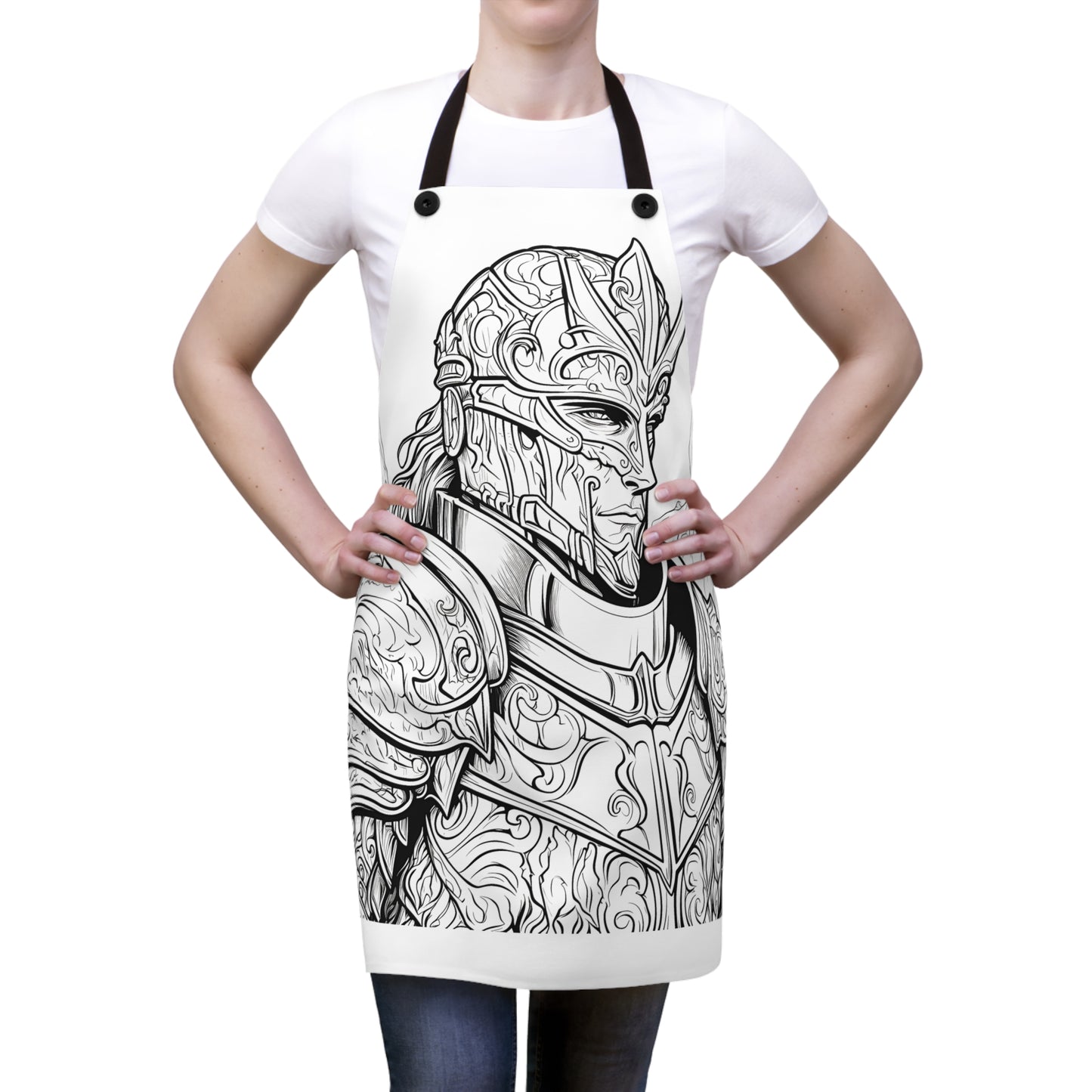 Apron Coloring Kit with 10 Fabric Markers - Armored Knight