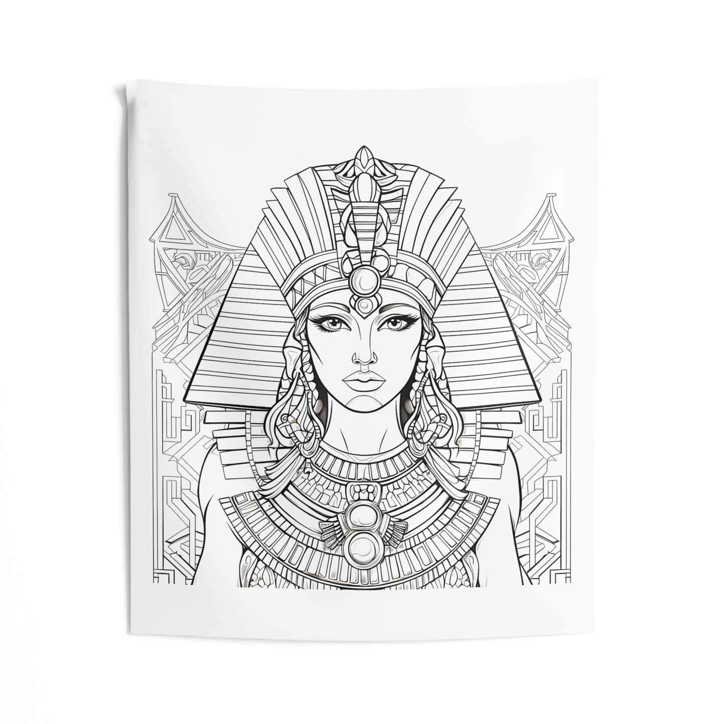 Indoor Wall Tapestries Coloring Kit with 10 Fabric Markers - Egyptian Pharaoh