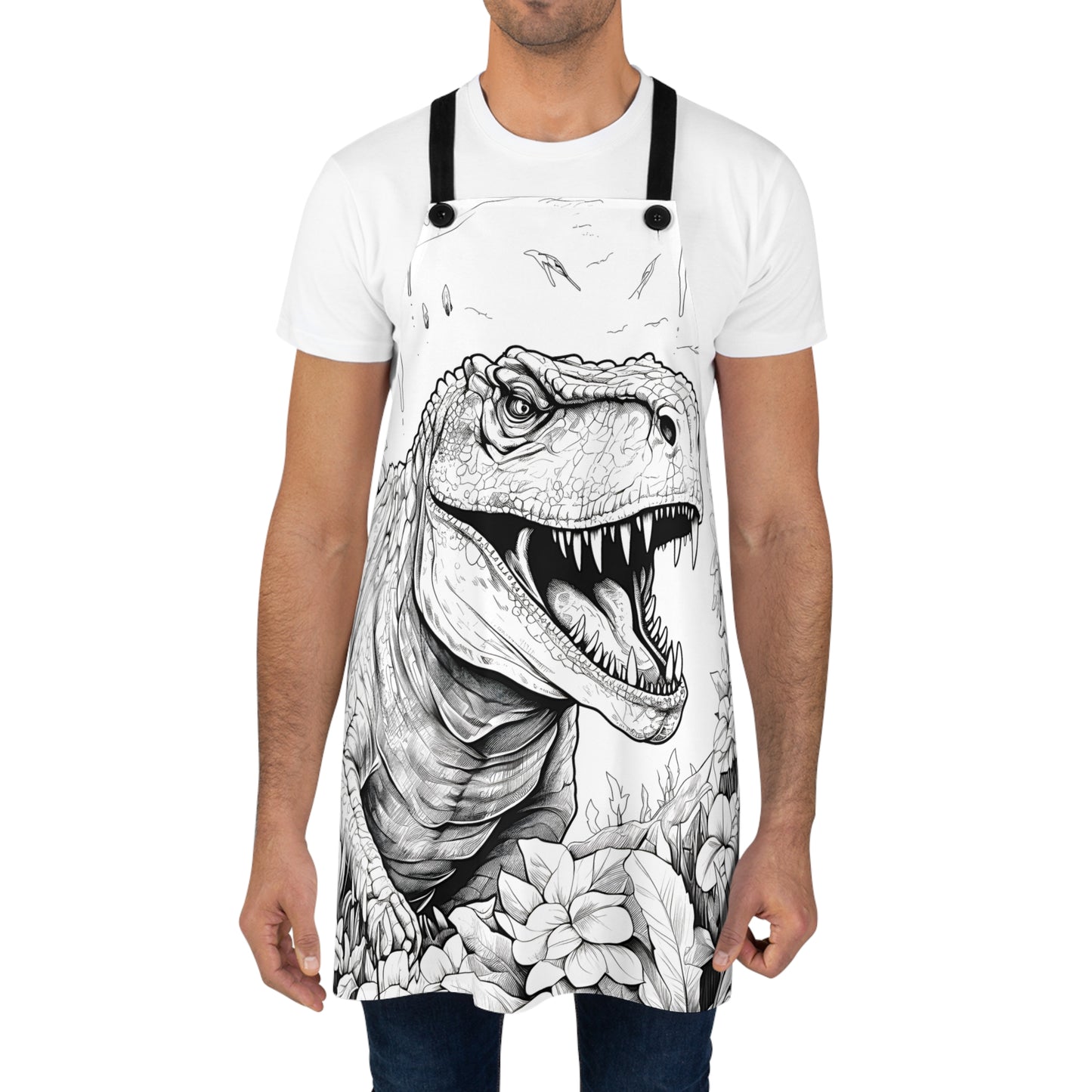 Apron Coloring Kit with 10 Fabric Markers - Tyrannosaurus Rex