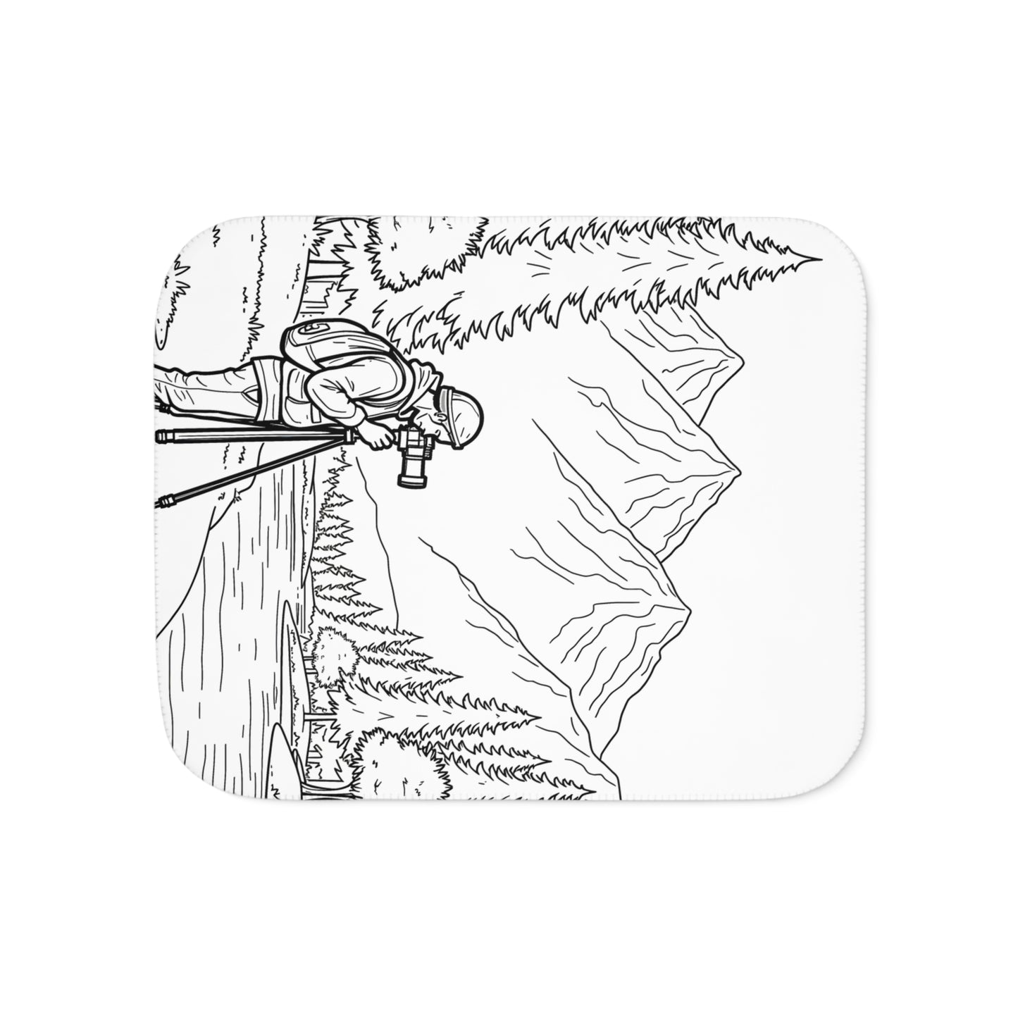 Blanket Coloring Kit with 10 Fabric Markers - Mountains